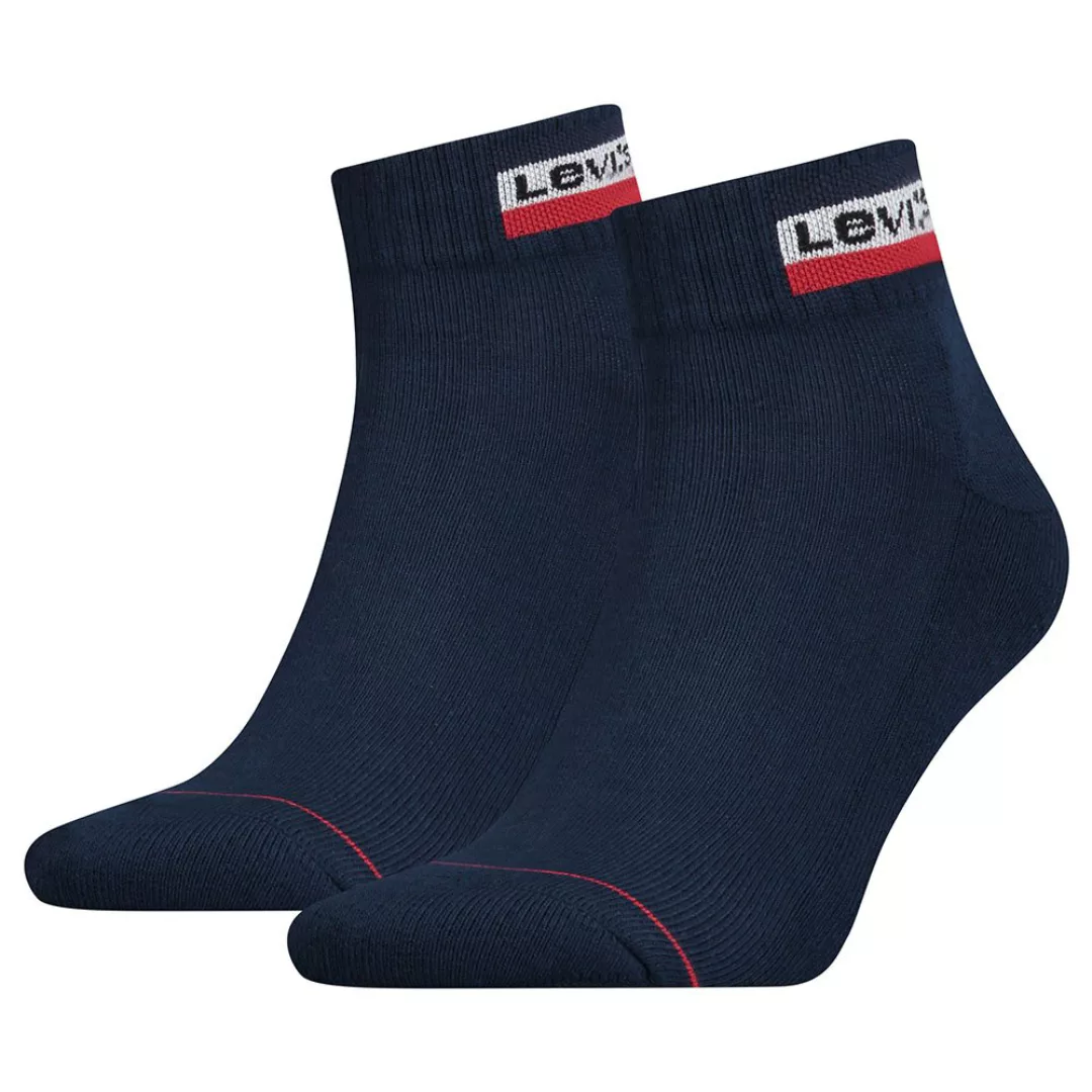 Levis Unisex Quarter Sportsocken Mid Cut Sportswear Logo 2er Pack günstig online kaufen