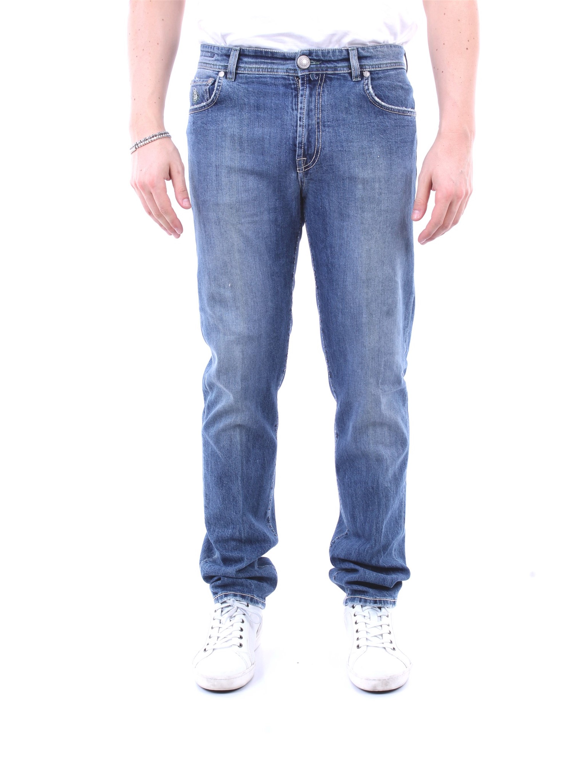 LUIGI BORRELLI NAPOLI schlank Herren Blue Jeans günstig online kaufen