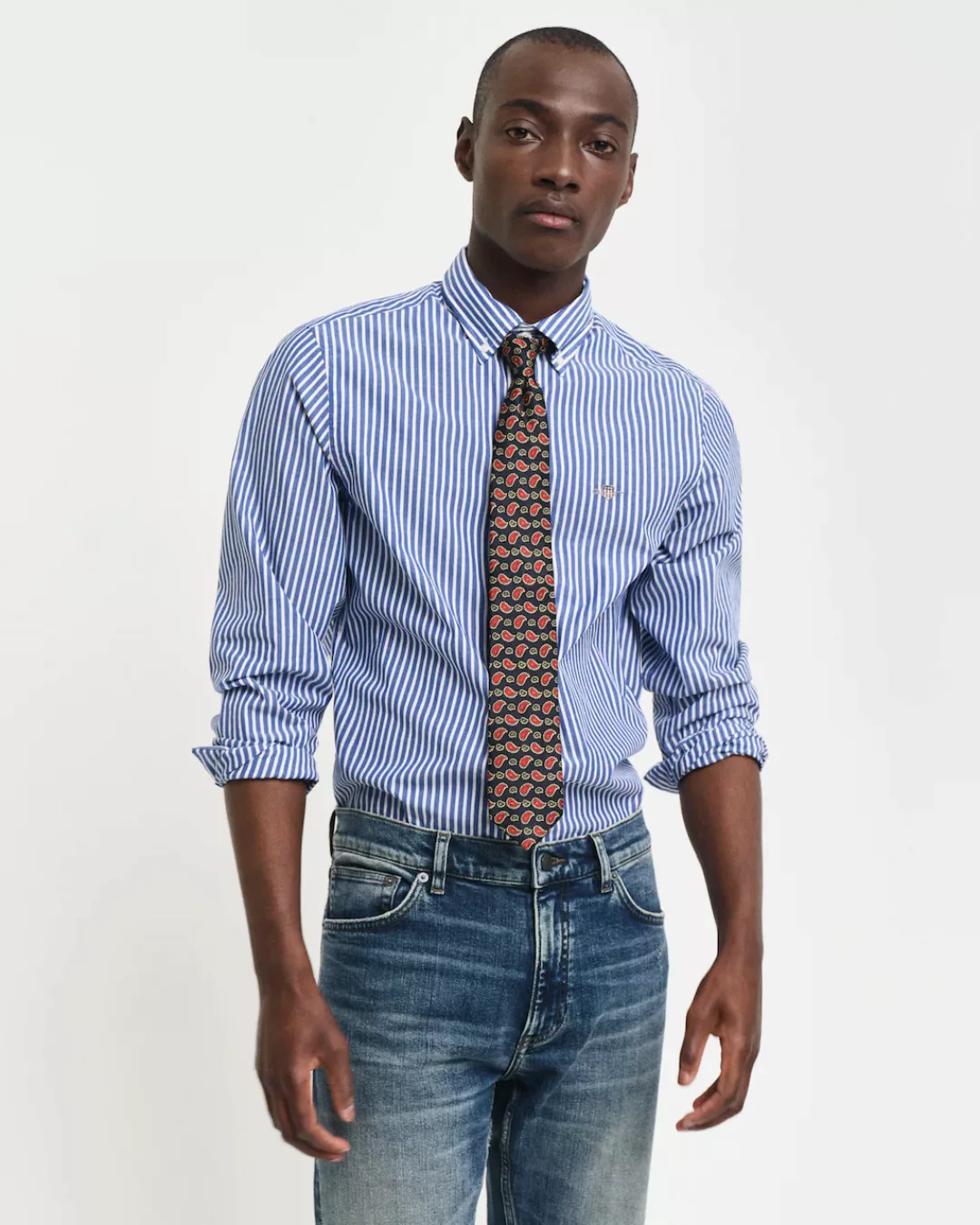 Gant Langarmhemd "SLIM POPLIN STRIPE SHIRT" günstig online kaufen