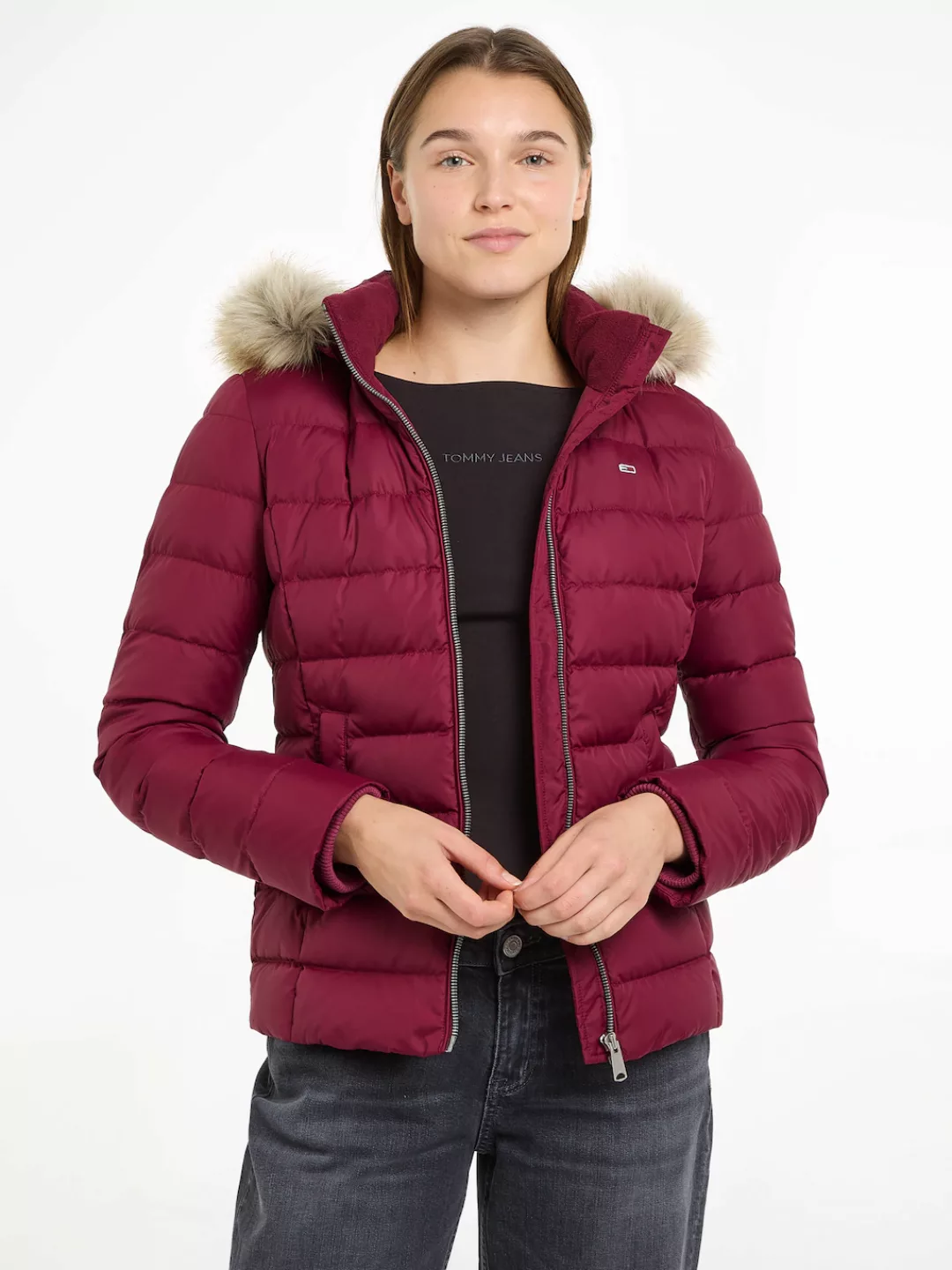 Tommy Jeans Steppjacke "TJW BASIC HOODED DOWN JACKET EXT", mit Kapuze, mit günstig online kaufen