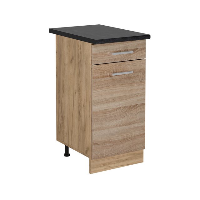 Vicco Unterschrank R-Line, Sonoma/Goldkraft Eiche, 40 cm, AP Anthrazit günstig online kaufen