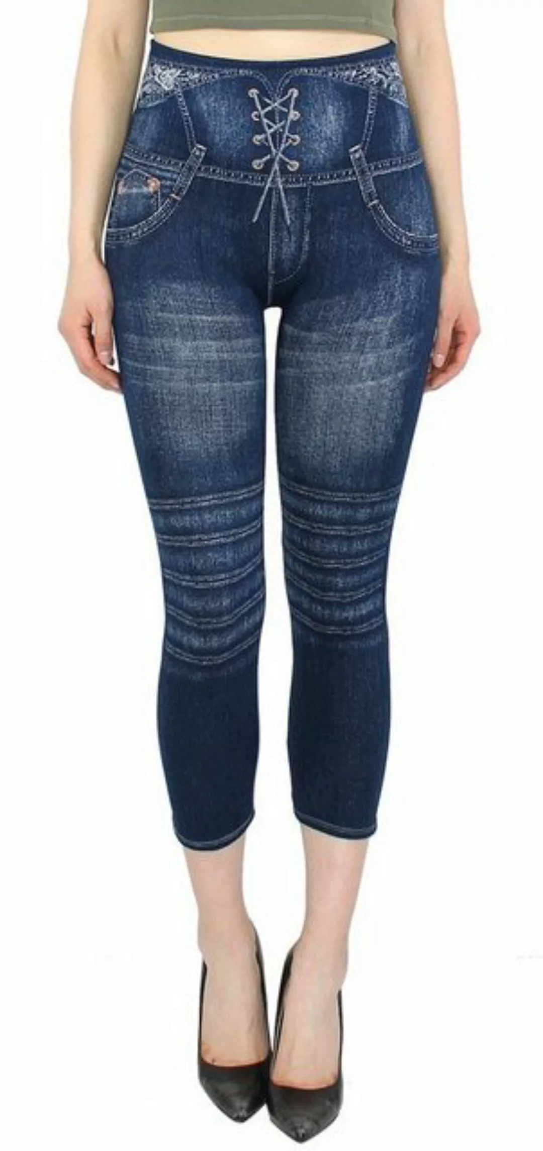 dy_mode 7/8-Jeggings Damen 7/8 Leggings Jeans Optik Capri Jeggings Sommer J günstig online kaufen