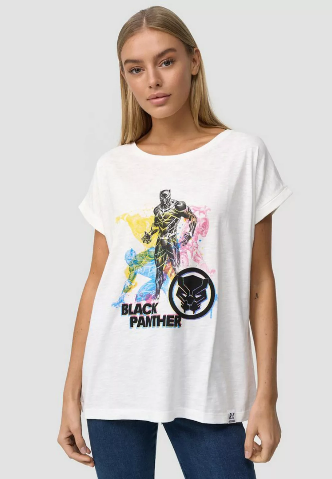 Recovered T-Shirt Black Panther GOTS zertifizierte Bio-Baumwolle günstig online kaufen