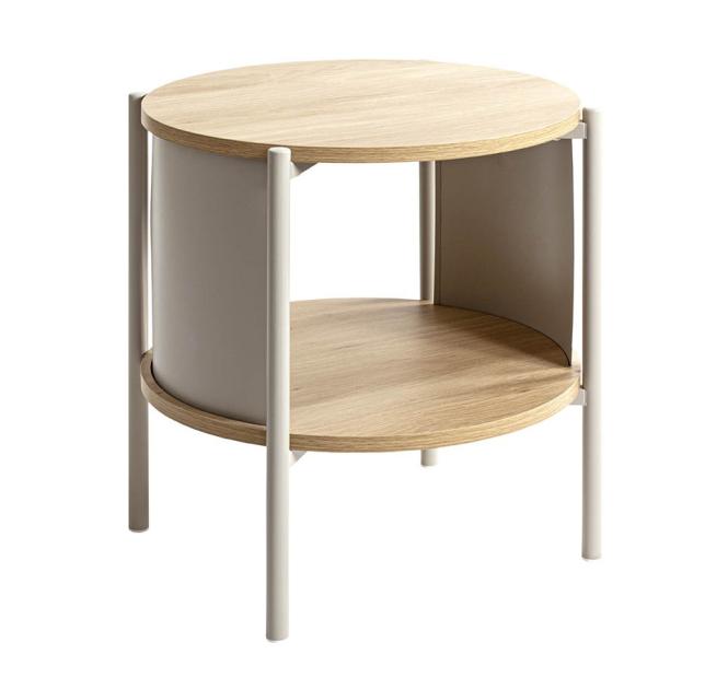 Beistelltisch ca. 44x44 cm Grau / Eiche günstig online kaufen