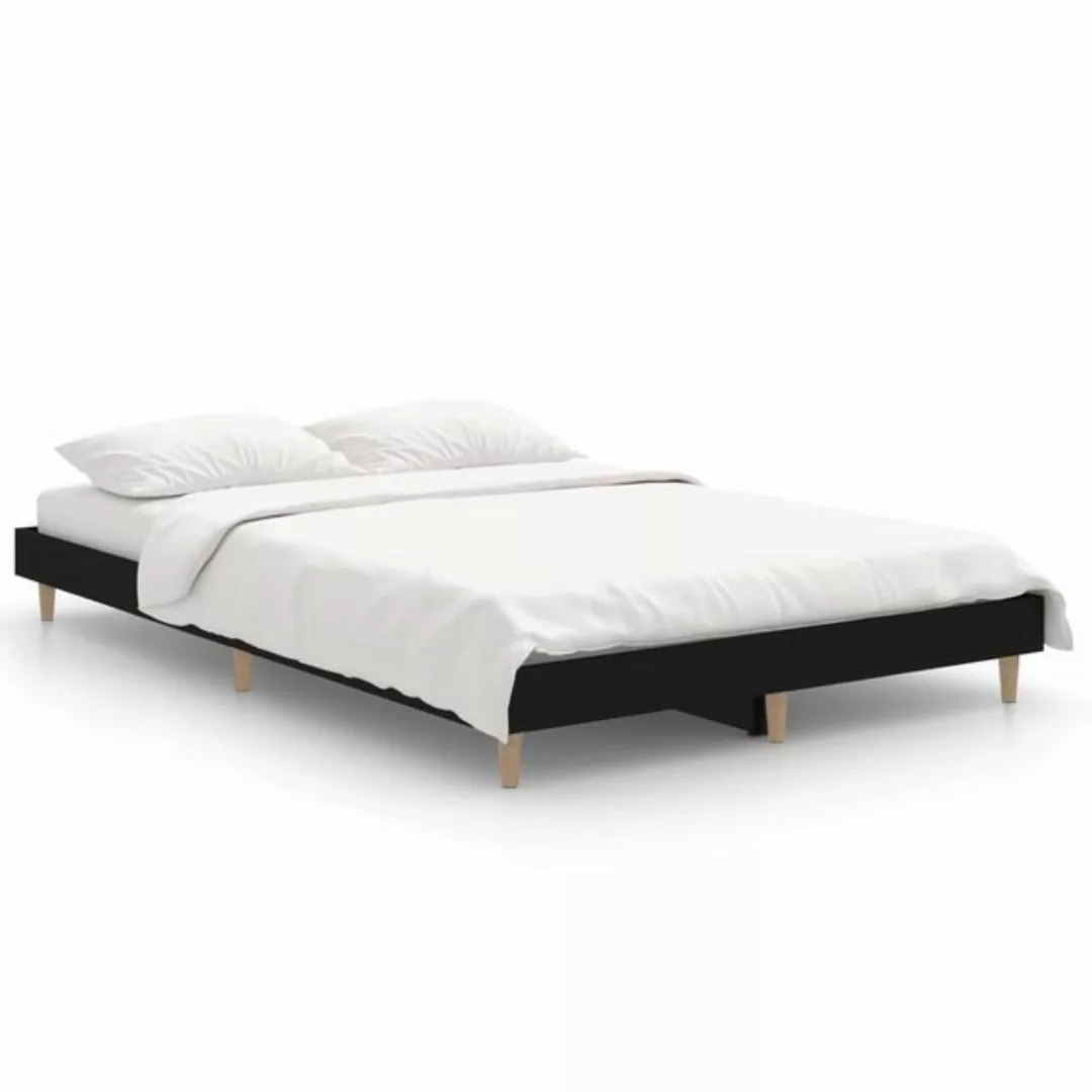 furnicato Bett Bettgestell Schwarz 120x190 cm Holzwerkstoff günstig online kaufen