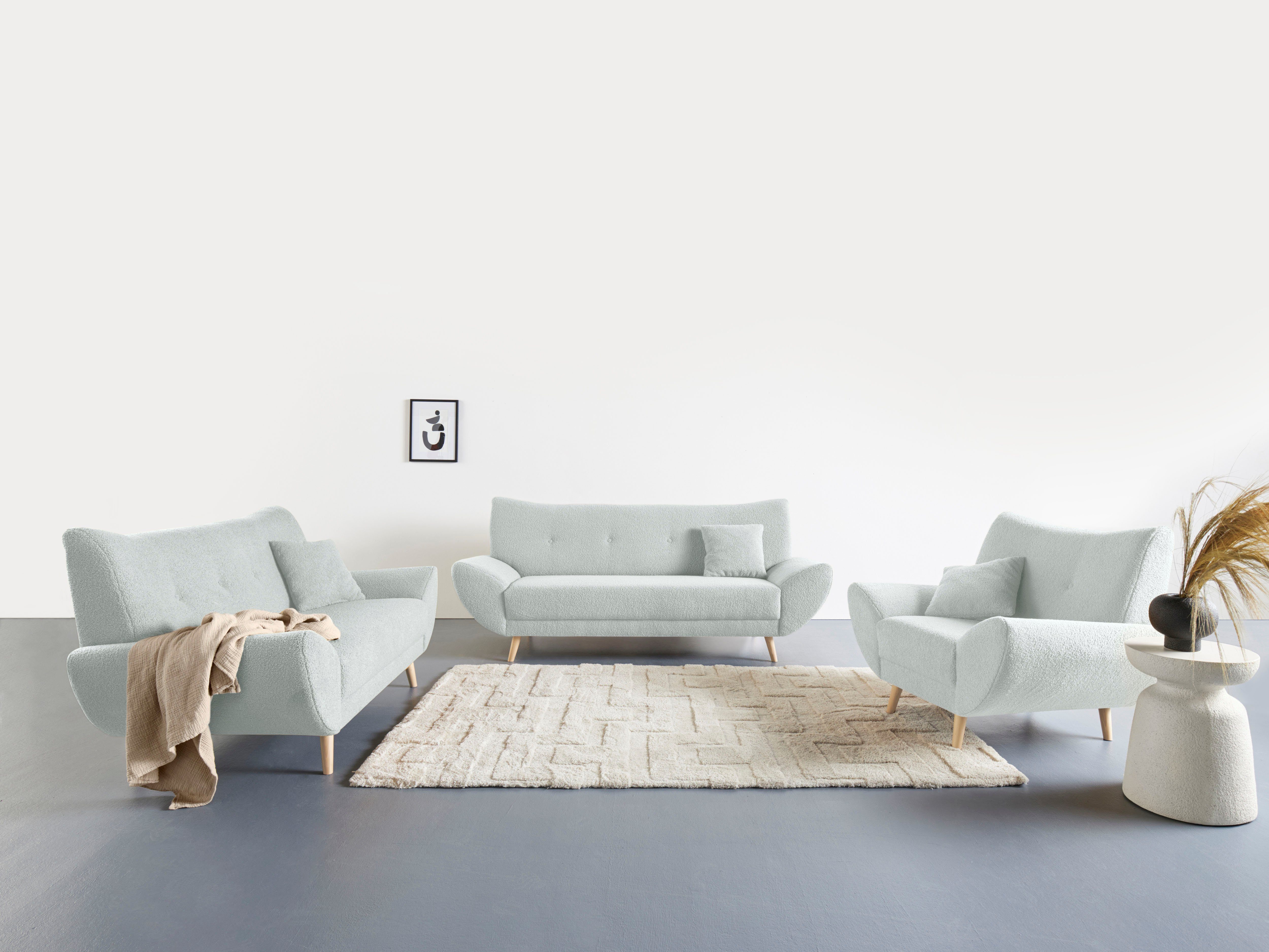 Home affaire Polstergarnitur Basta, (3-tlg), Komfortable günstig online kaufen