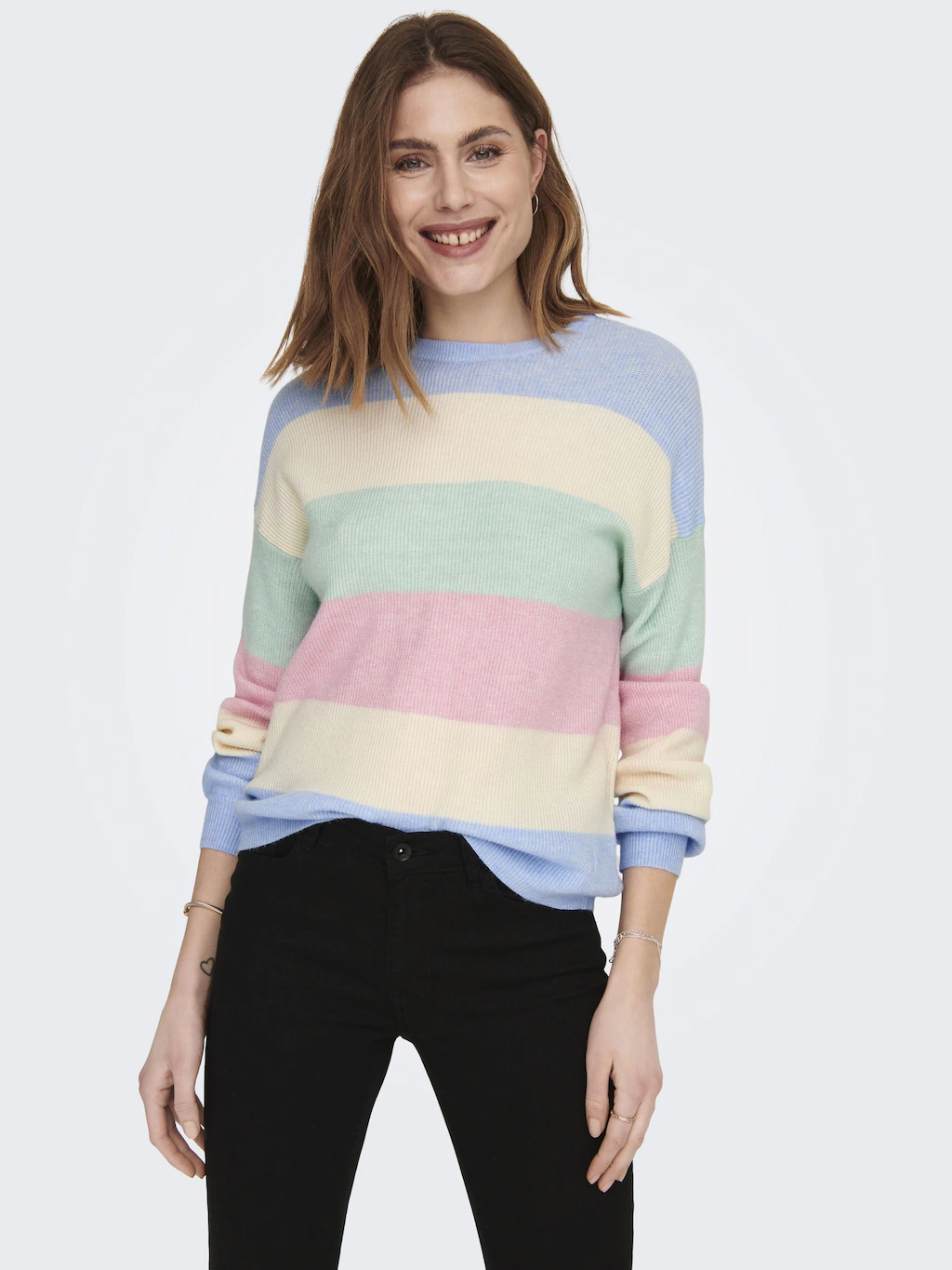 ONLY Strickpullover "ONLATIA L/S STRIPE PULLOVER KNT NOOS" günstig online kaufen