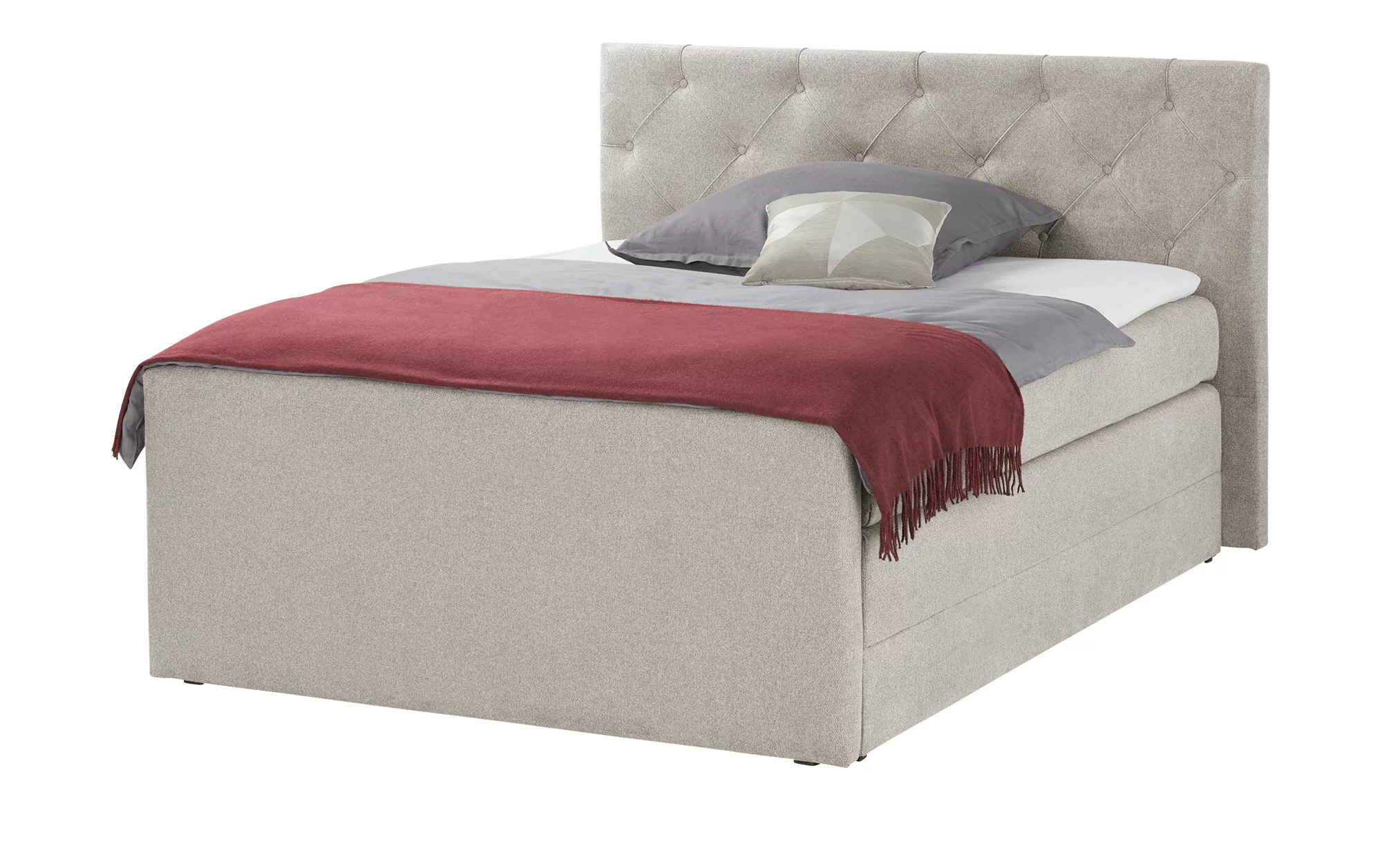 Boxspringbett  Huntingdonshire ¦ braun ¦ Maße (cm): B: 150 H: 120 T: 220 Be günstig online kaufen