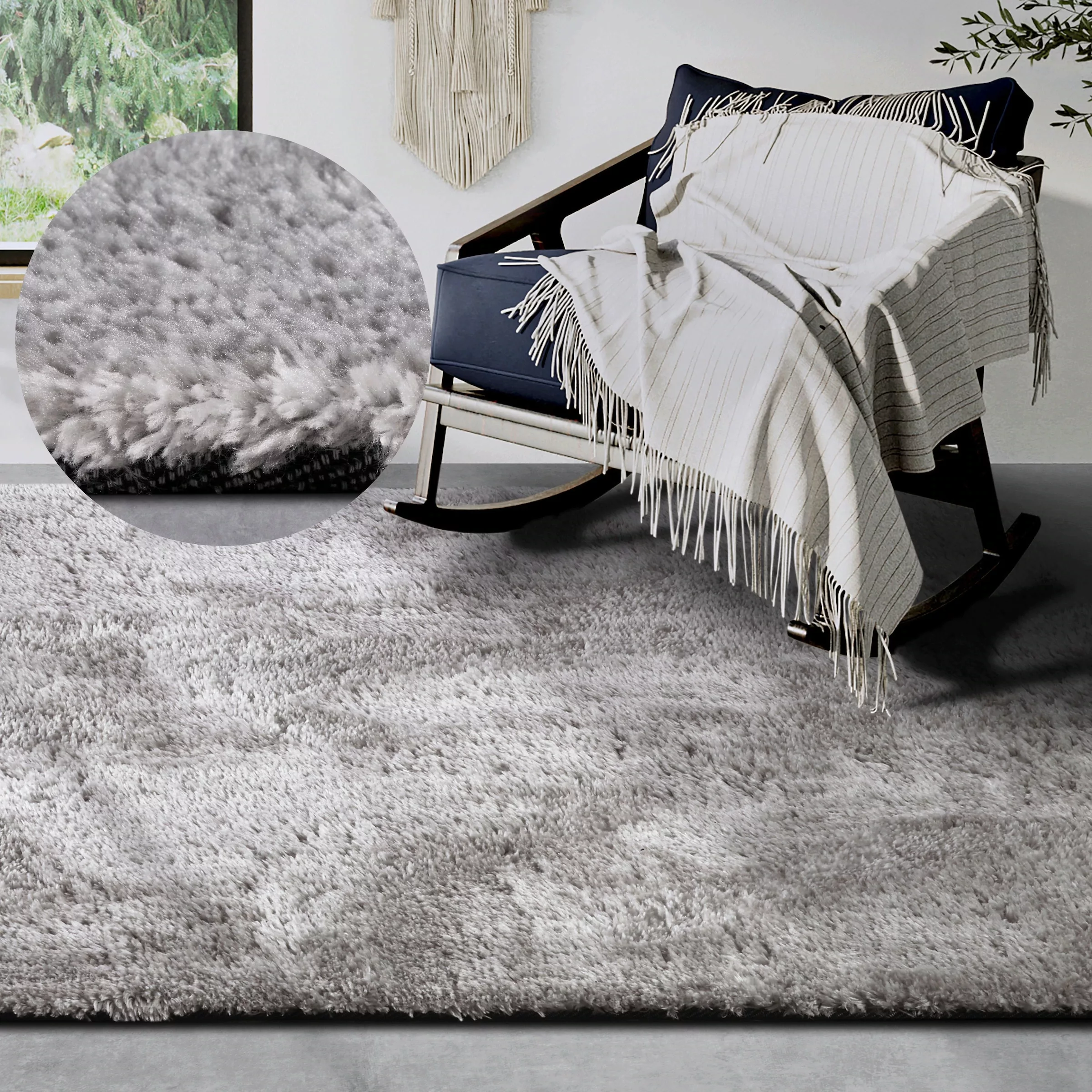 HANSE Home Hochflor-Teppich »Olaf«, rechteckig, 38 mm Höhe, Langflor, Shagg günstig online kaufen
