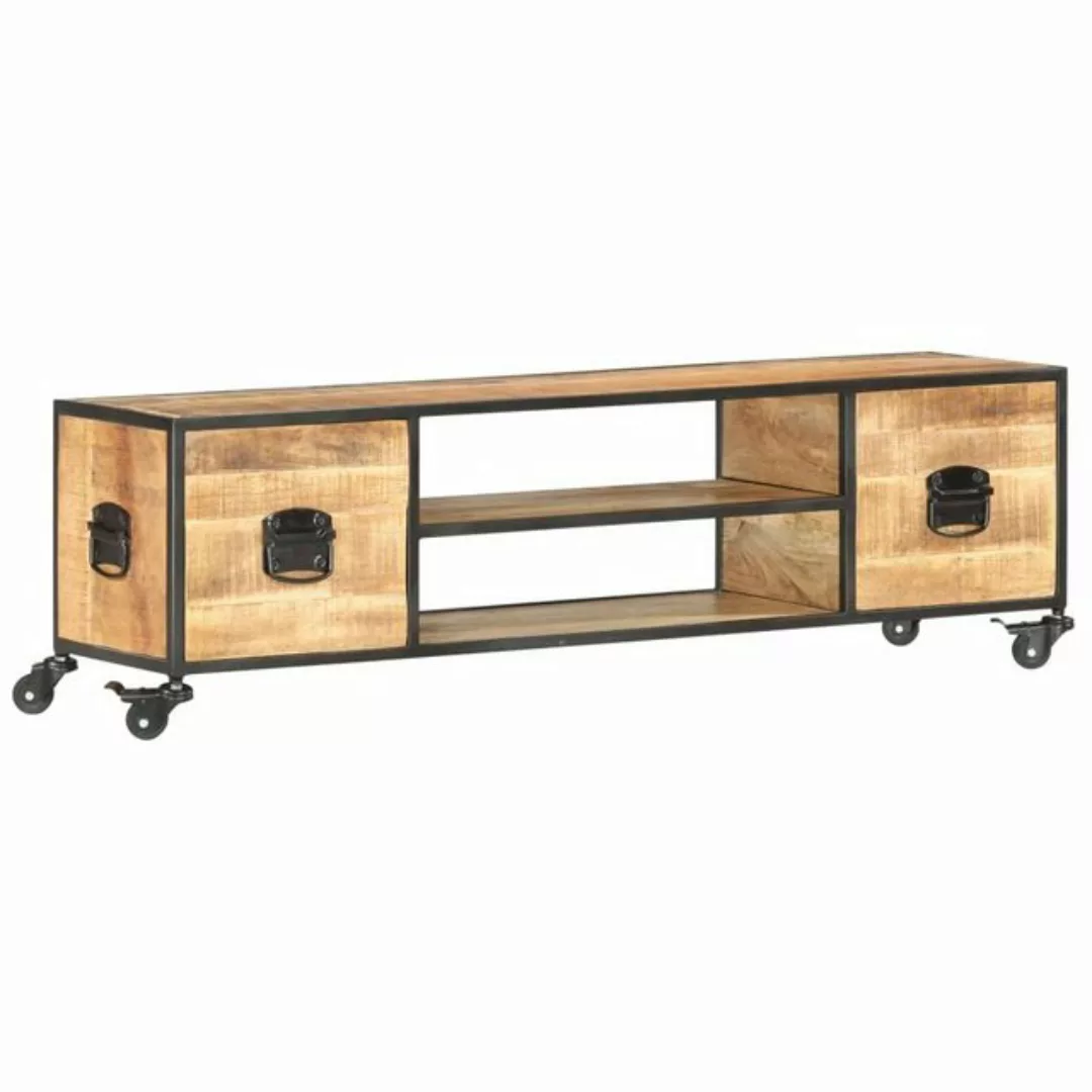 furnicato TV-Schrank 130x30x39 cm Massivholz Mango günstig online kaufen