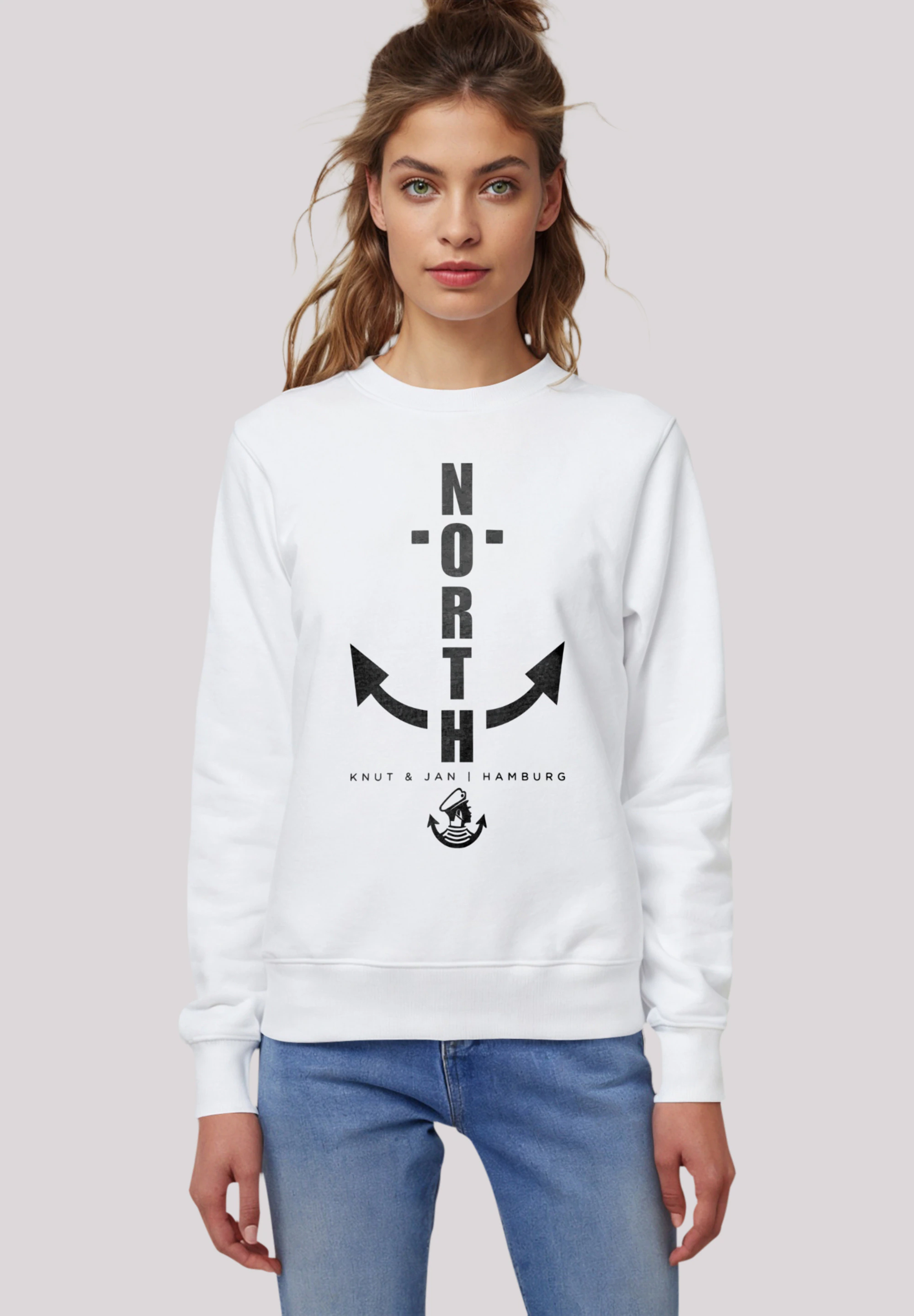 F4NT4STIC Sweatshirt "Ahoi Anker Outlines Knut & Jan Hamburg", Premium Qual günstig online kaufen