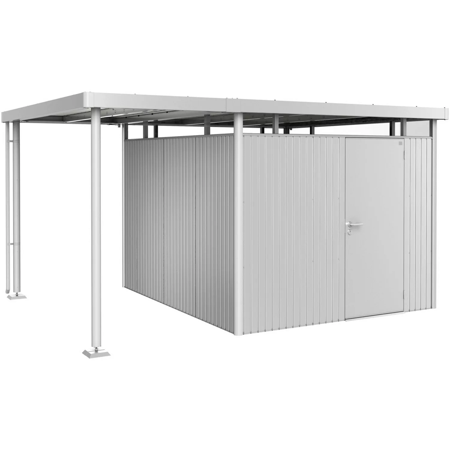 Biohort Seitendach für Gartenhaus/Gerätehaus HighLine 5 Silber-Metallic 150 günstig online kaufen