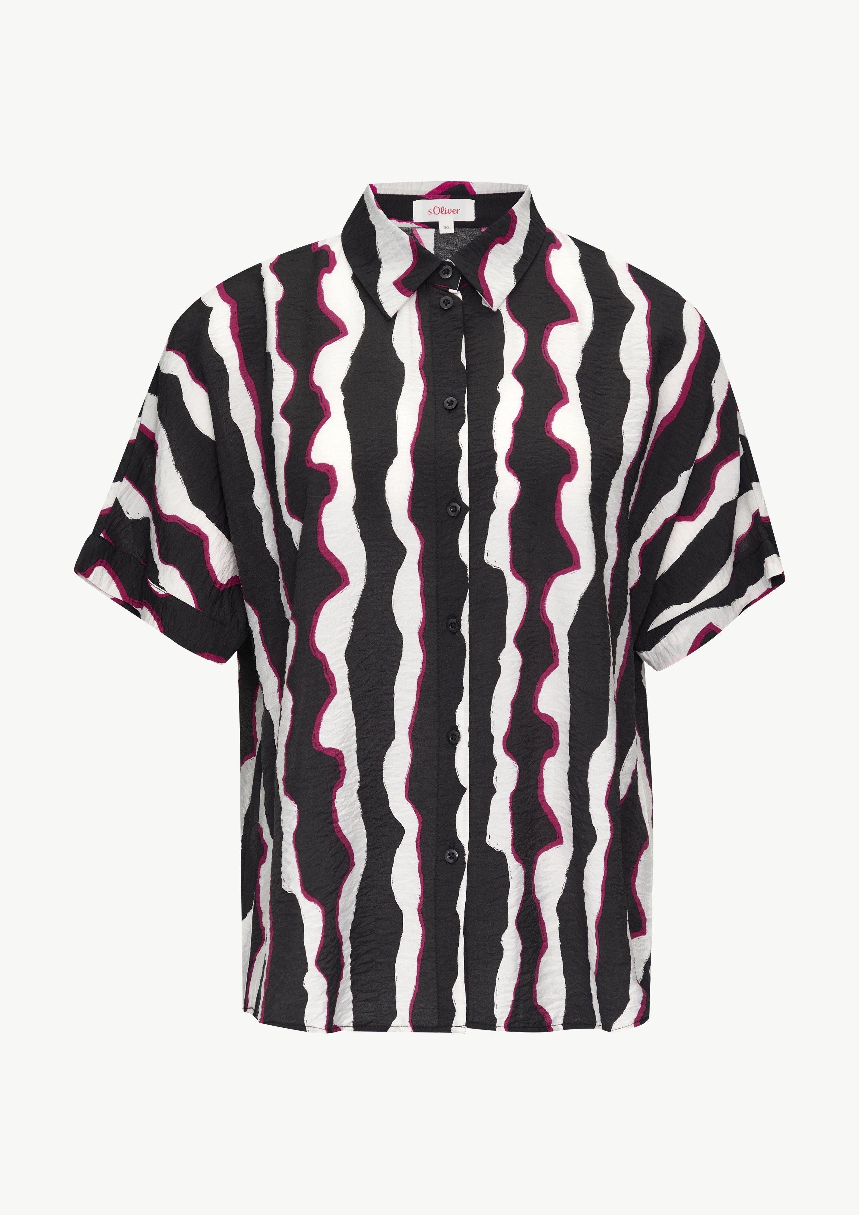 s.Oliver Blusentop Oversized Hemdbluse aus strukturiertem günstig online kaufen
