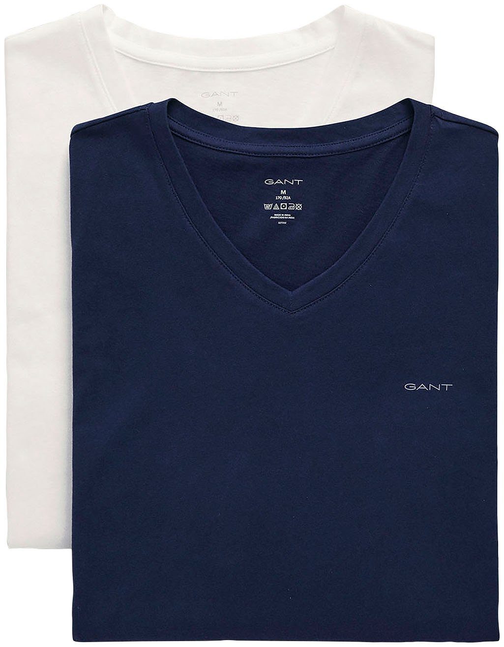 Gant Unterziehshirt V-NECK T-SHIRT 2-PACK (Packung, günstig online kaufen