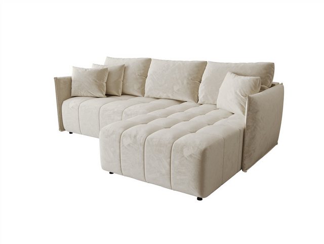 Fun Möbel Ecksofa Schlafsofa Sofa TREVISO in Stoff Monolith, Ottomane Links günstig online kaufen