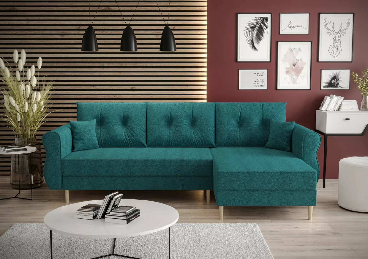 ALTDECOR Ecksofa APOL-L, Couch mit Schlaffunktion, Wohnzimmer - Wohnlandsch günstig online kaufen