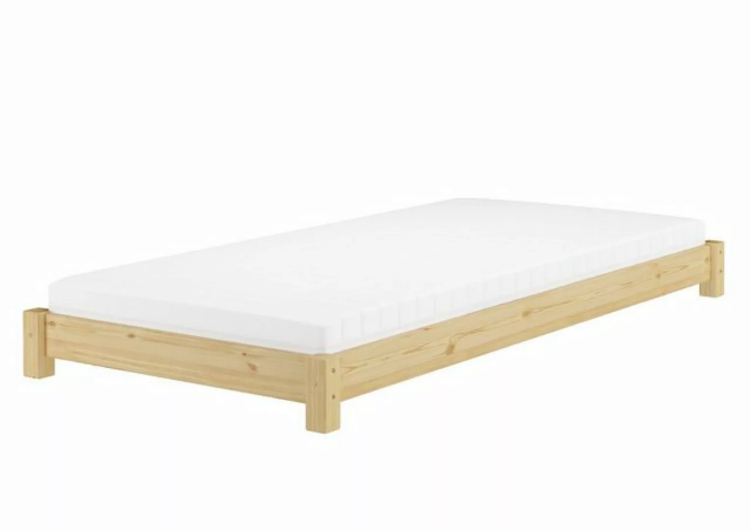 ERST-HOLZ Bett Massivholzbett Futonbett Einzelbett 90x200 Kiefer massiv, Ki günstig online kaufen