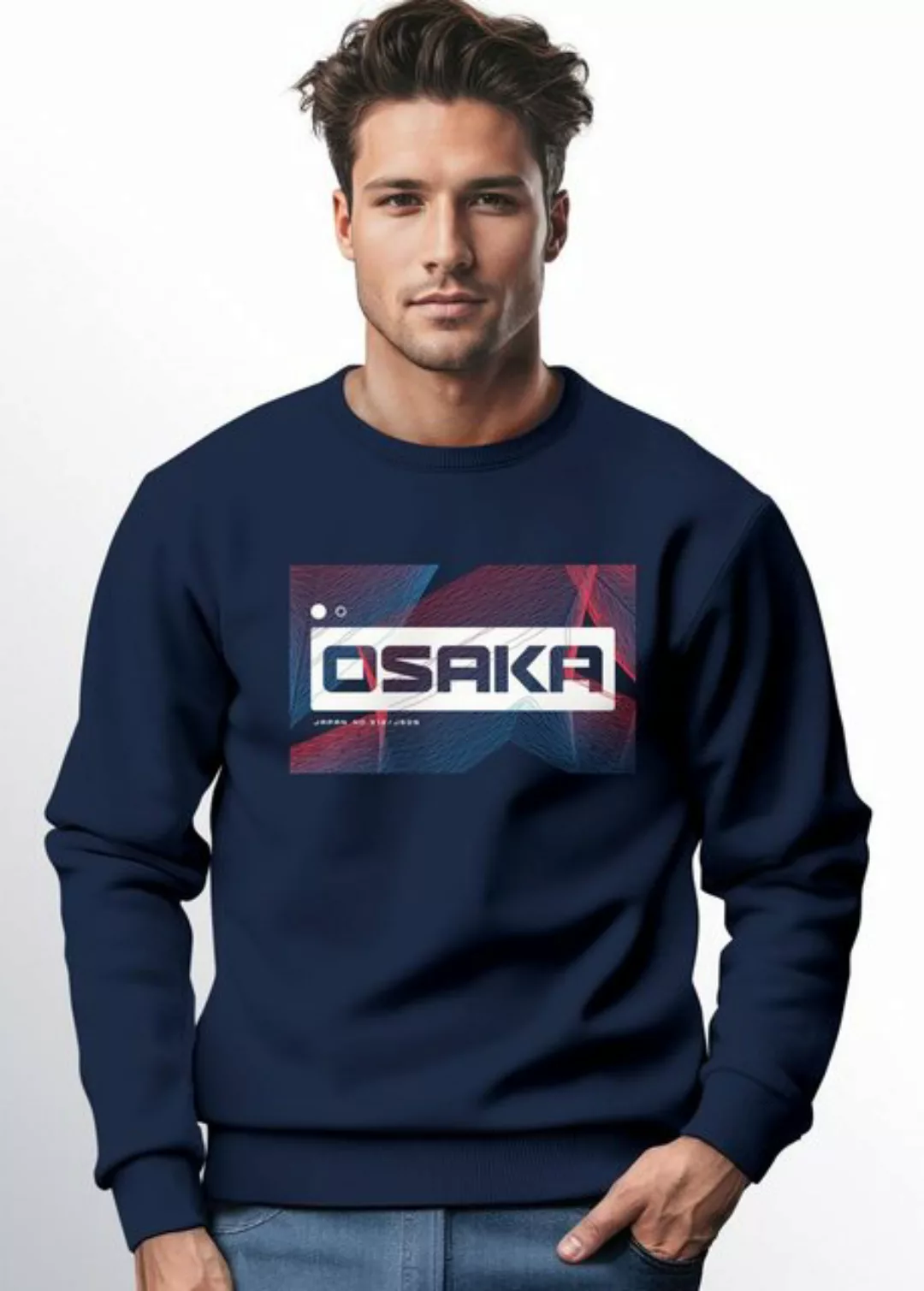 Neverless Sweatshirt Sweatshirt Herren Japan Osaka Asian style Teachwear Fa günstig online kaufen