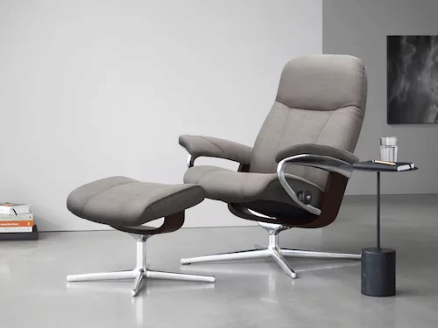 Stressless Fußhocker "Consul", mit Cross Base, Größe S, M & L, Holzakzent B günstig online kaufen