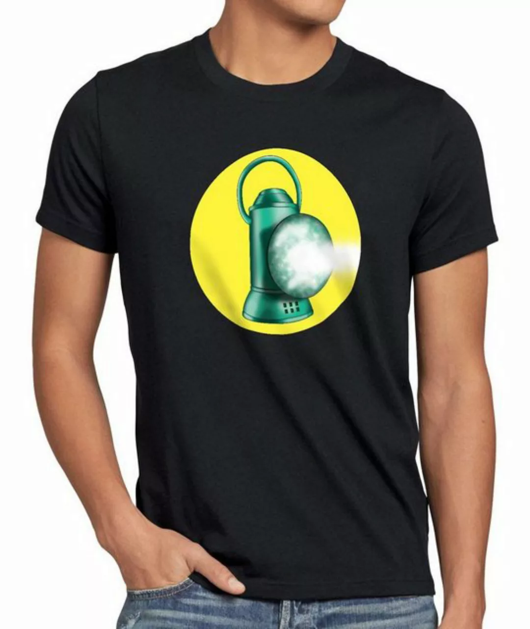 style3 T-Shirt Sheldon Lantern Green Superheld laterne dc the big bang theo günstig online kaufen