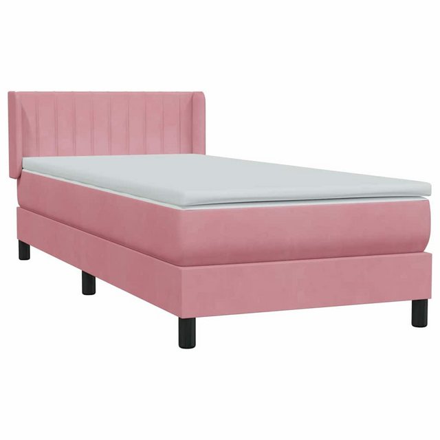 vidaXL Bett Boxspringbett mit Matratze Rosa 90x220 cm Samt günstig online kaufen