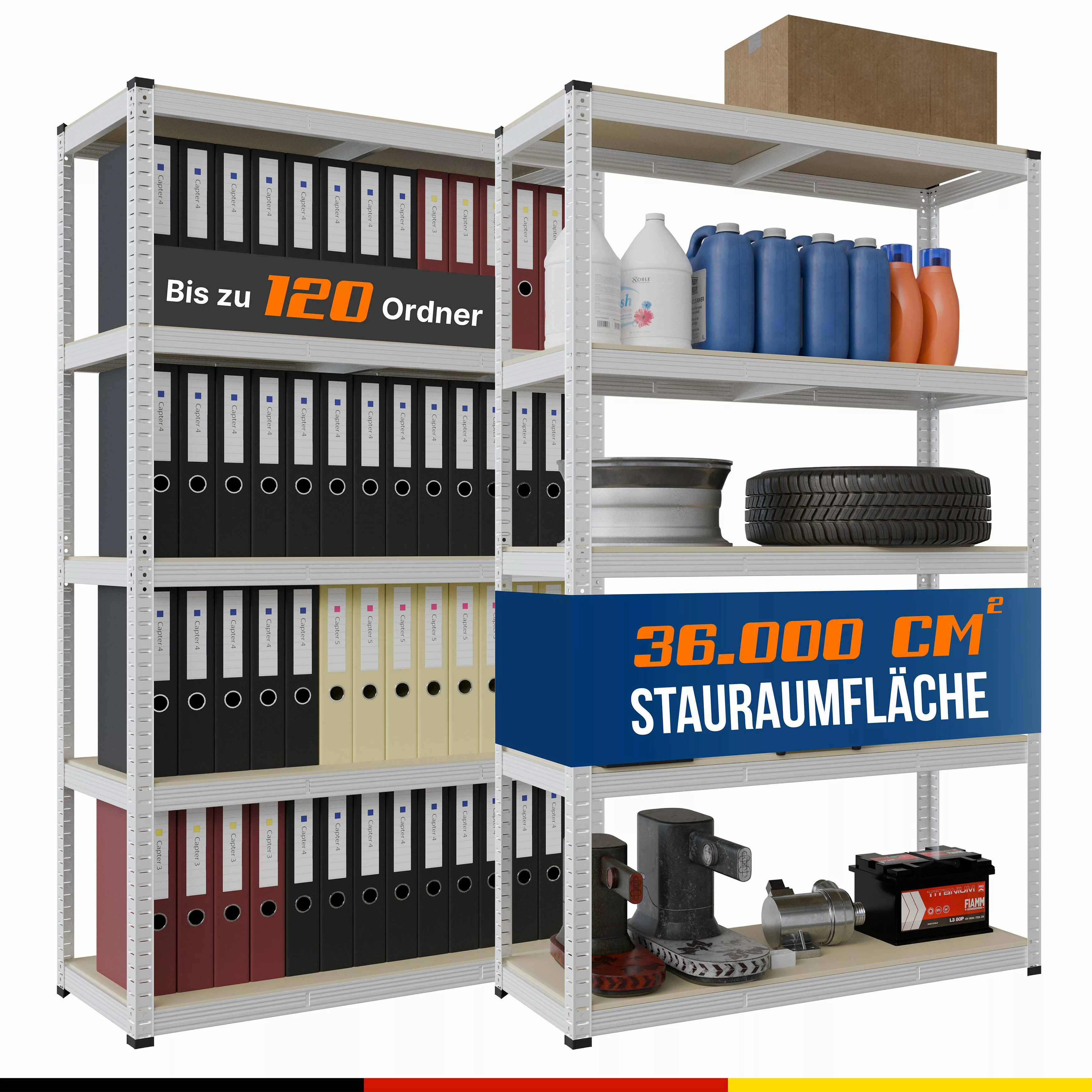 2mGoods Schwerlastregal 2er Set robustes Metall-Lagerregal, günstig online kaufen