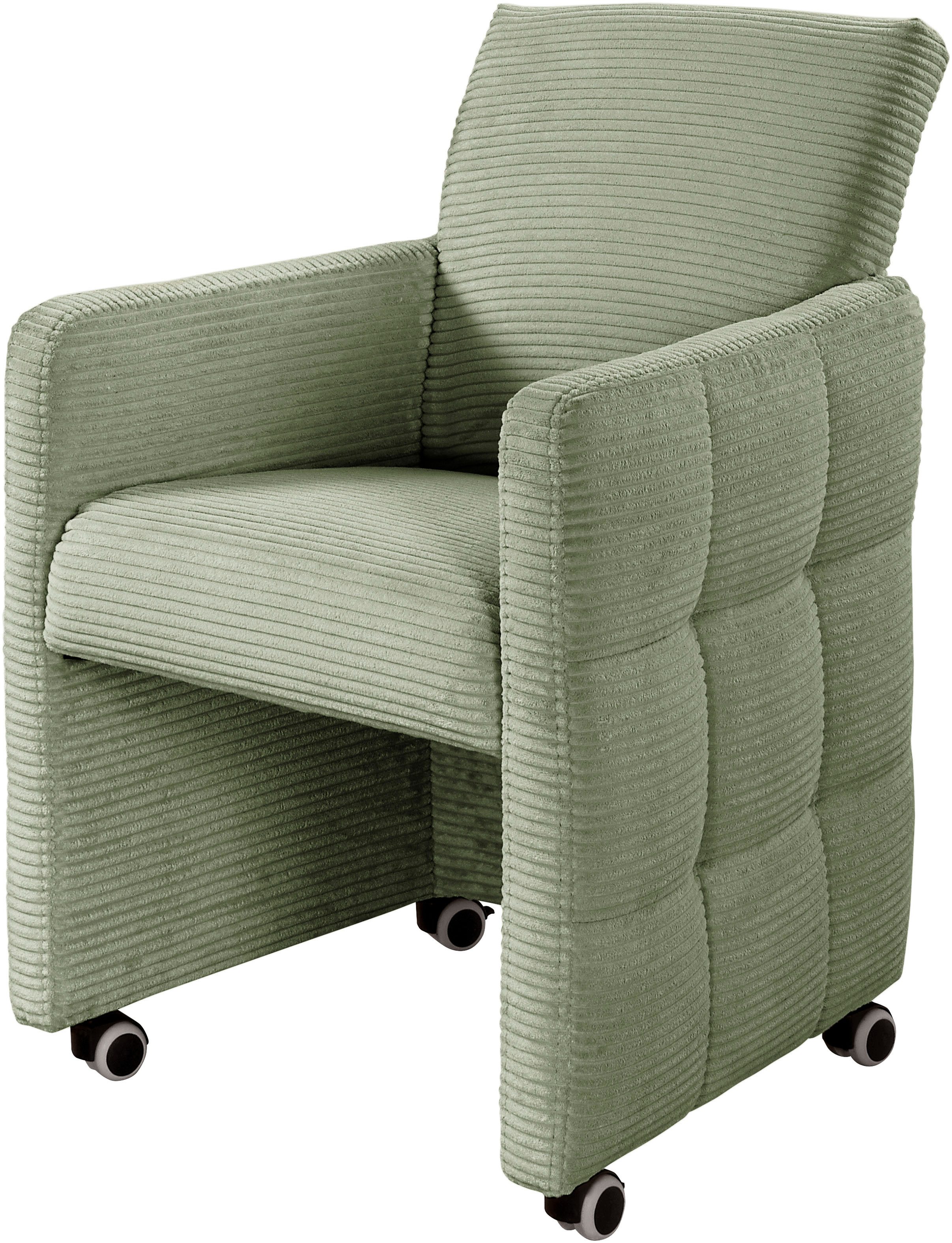 exxpo - sofa fashion Esszimmersessel "Barista, Loungesessel auf Rollen mit günstig online kaufen