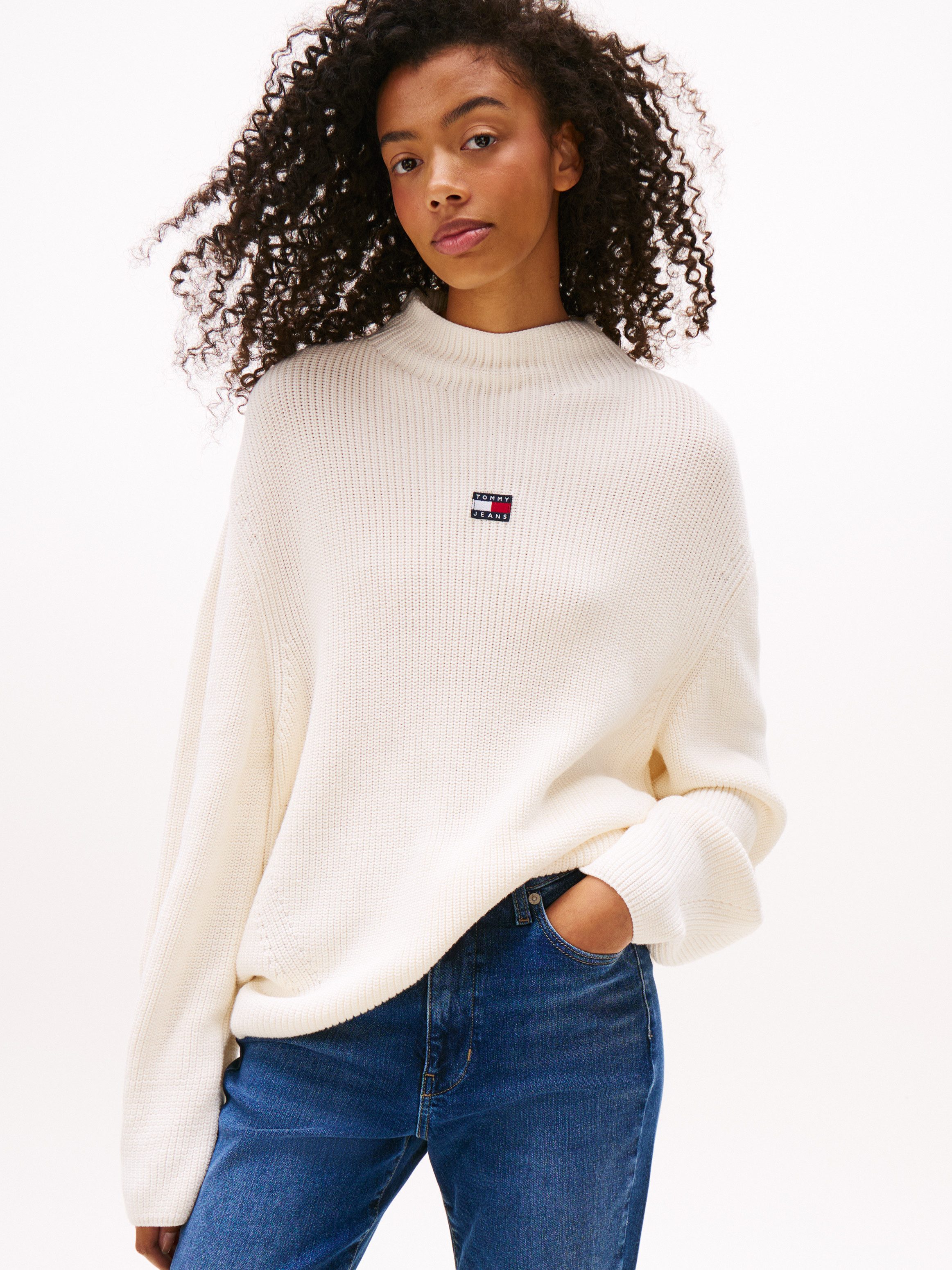 Tommy Jeans Stehkragenpullover TJW MOCKNECK BADGE günstig online kaufen