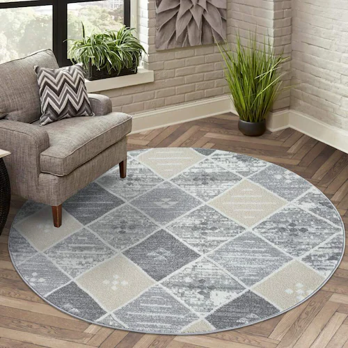 Carpet City Teppich »FLAIR179«, rund, Kurzflor-Teppich, Skandi-Stil günstig online kaufen