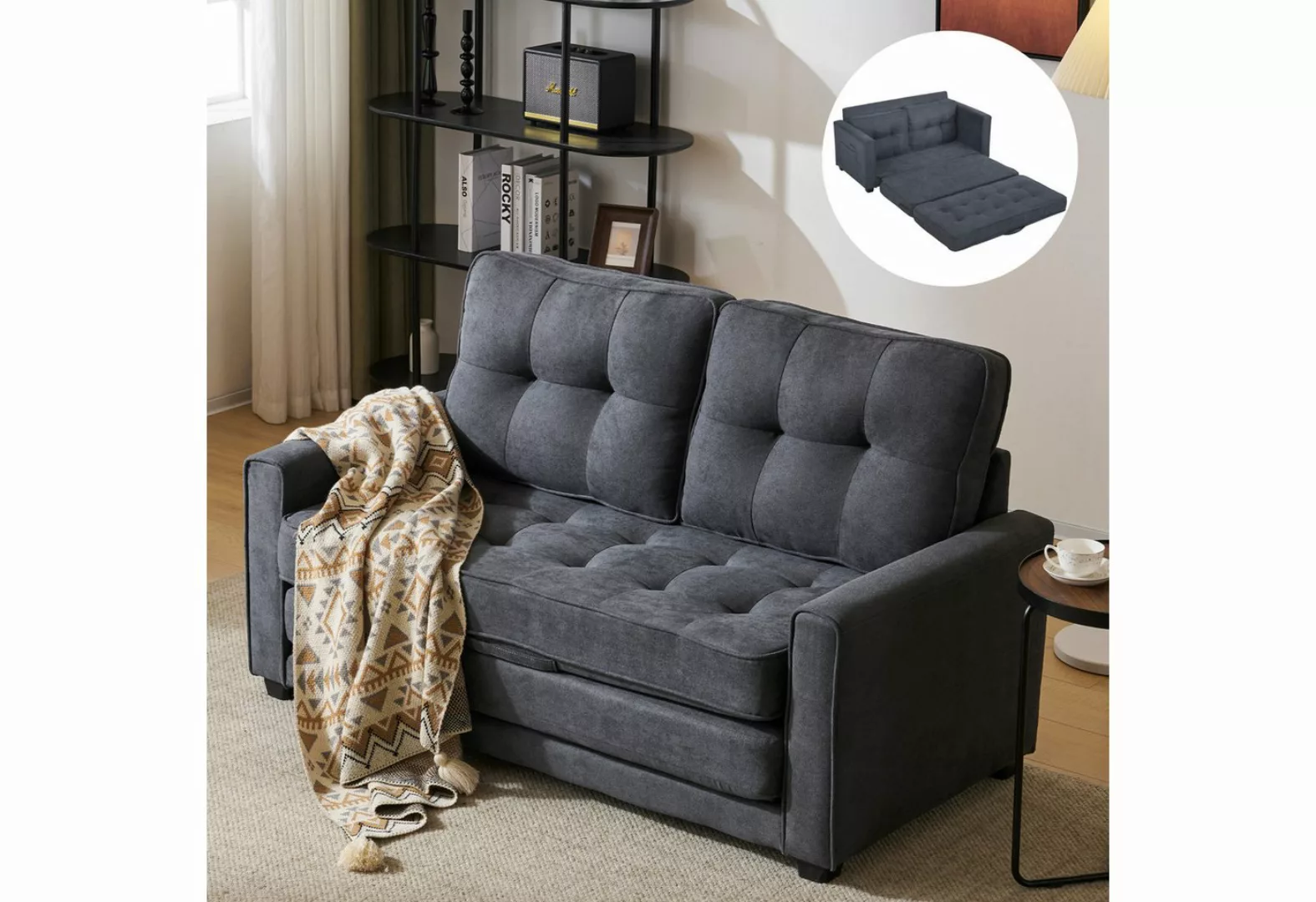 SeedWave Schlafsofa 2-Sitzer Sofa mit Schlaffunktion, Polsterschlafsofa mit günstig online kaufen