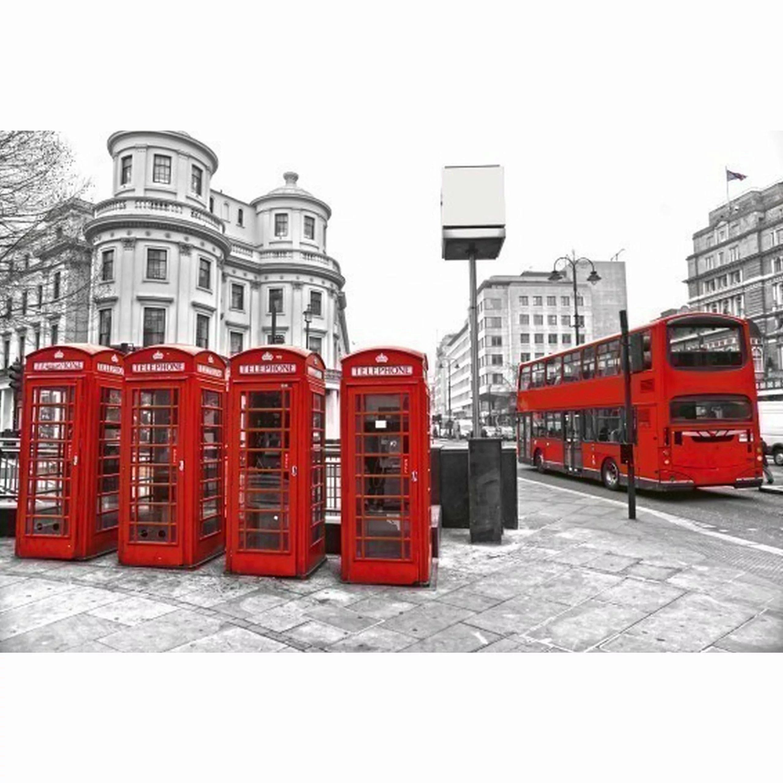 Fototapete LONDON  | MS-5-0020 | Rot | Digitaldruck auf Vliesträger günstig online kaufen