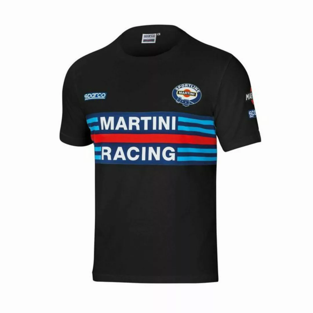 sparco T-Shirt Herren Kurzarm-T-Shirt Sparco Martini Racing Schwarz günstig online kaufen