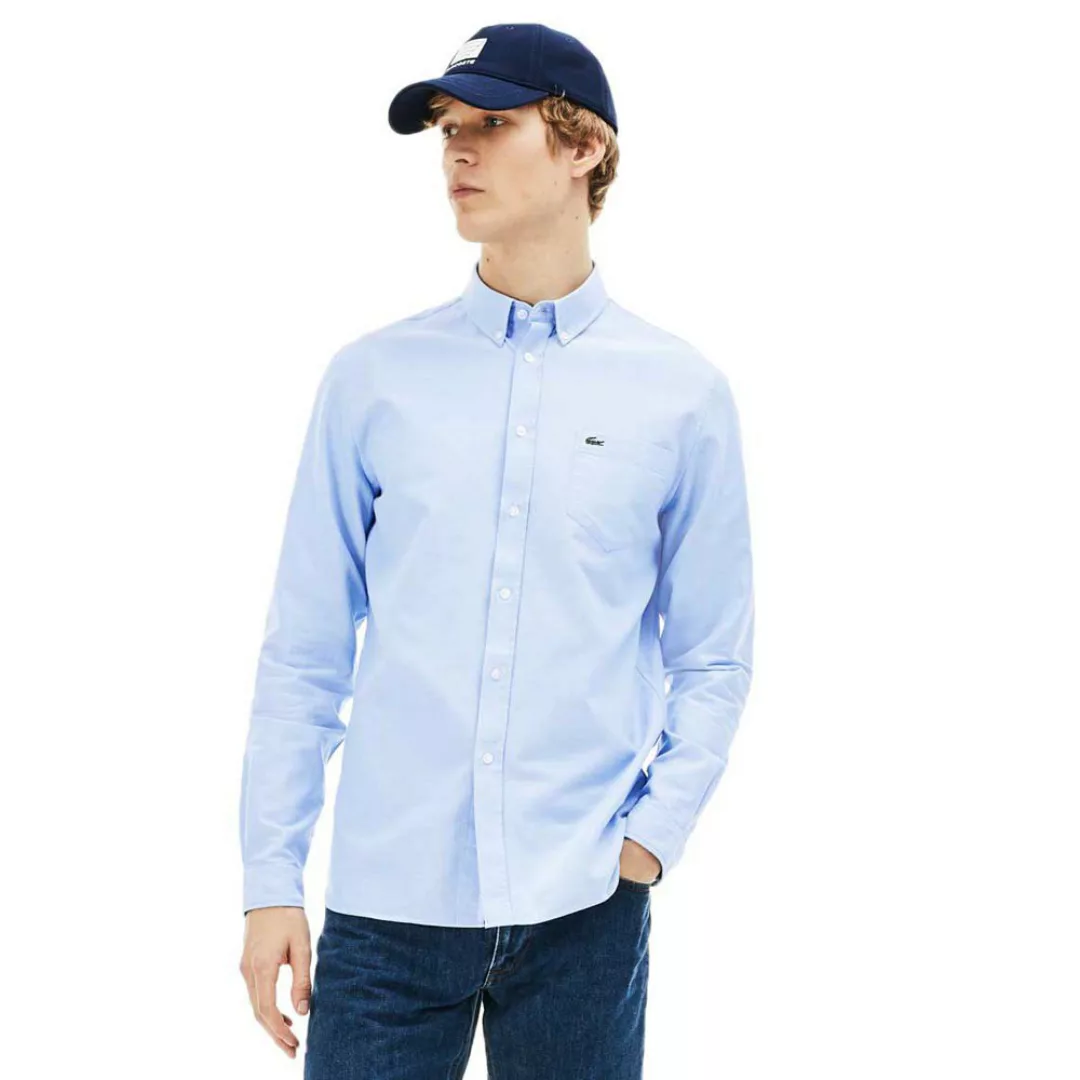 Lacoste Cotton Oxford Langarm Hemd 38 Hemisphere Blue günstig online kaufen