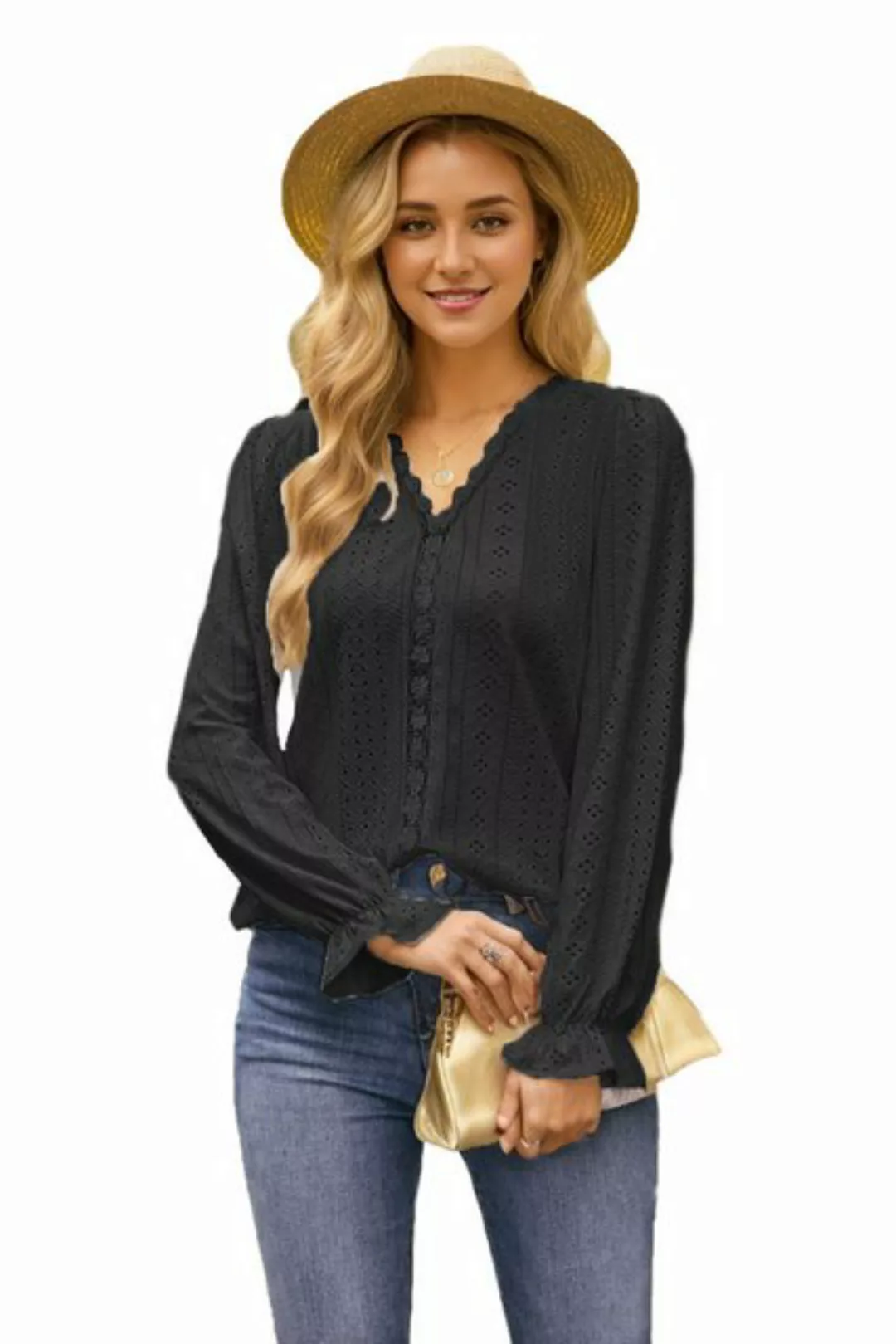 Veltara Blusentop Damen-Shirtbluse,langarmbluse,Business-Blusen,blusen v-au günstig online kaufen