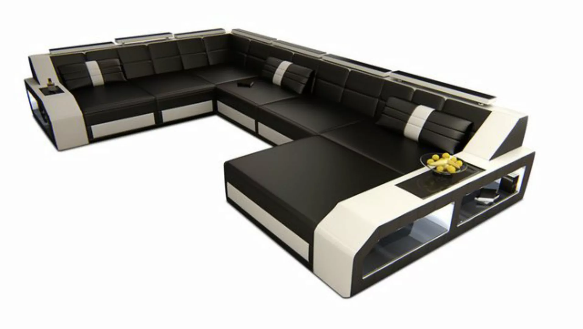 Sofa Dreams Wohnlandschaft Matera Mini, Designersofa, Kopfstützen, LED, USB günstig online kaufen