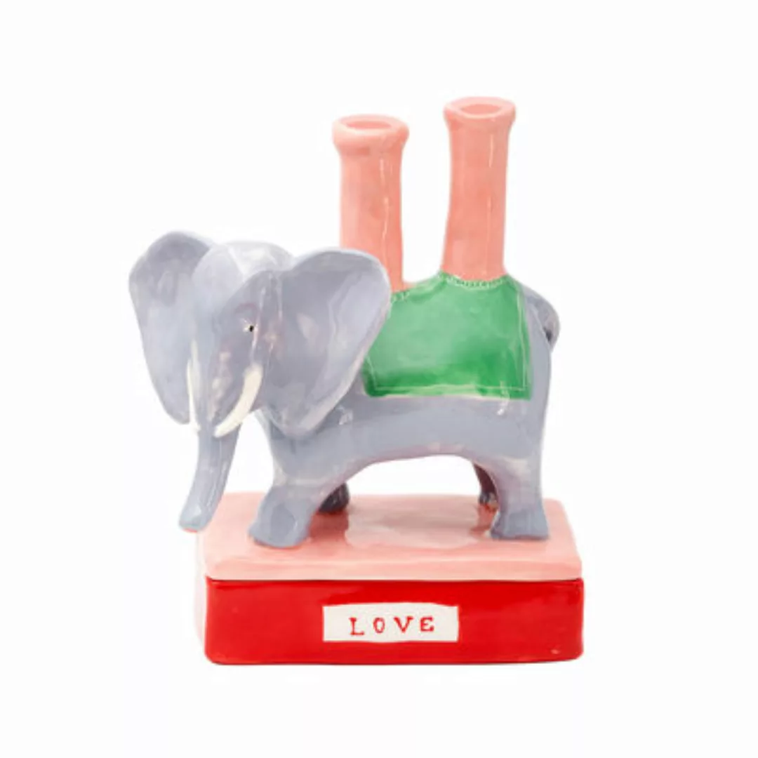 Kerzenleuchter Nuno keramik bunt / Box - 23 x 14 x H 26 cm - Handbemalt - L günstig online kaufen