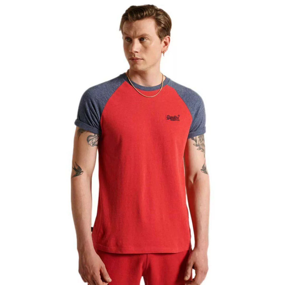 Superdry Orange Label Baseball Kurzarm T-shirt L Risk Red Marl günstig online kaufen