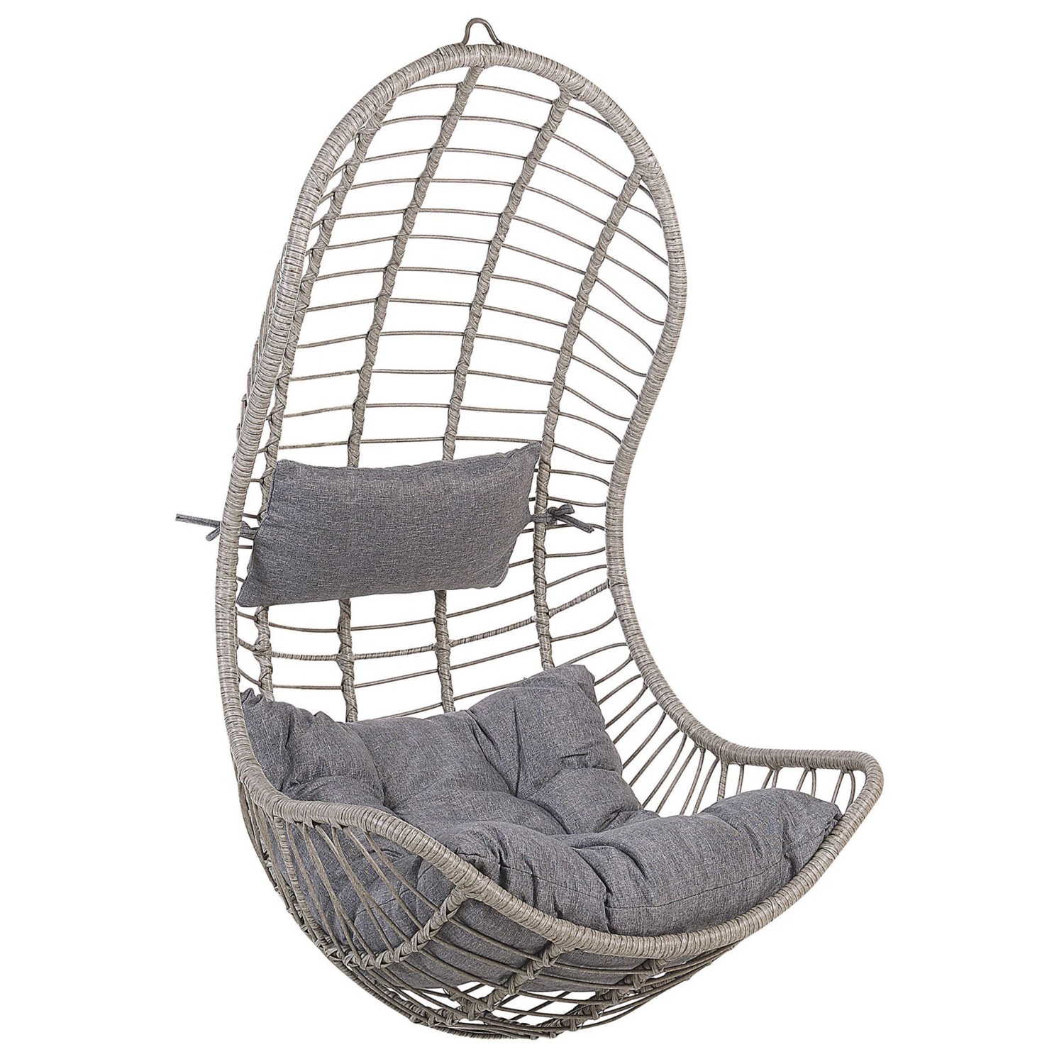 Beliani Hängesessel Grau 80x66x137 günstig online kaufen