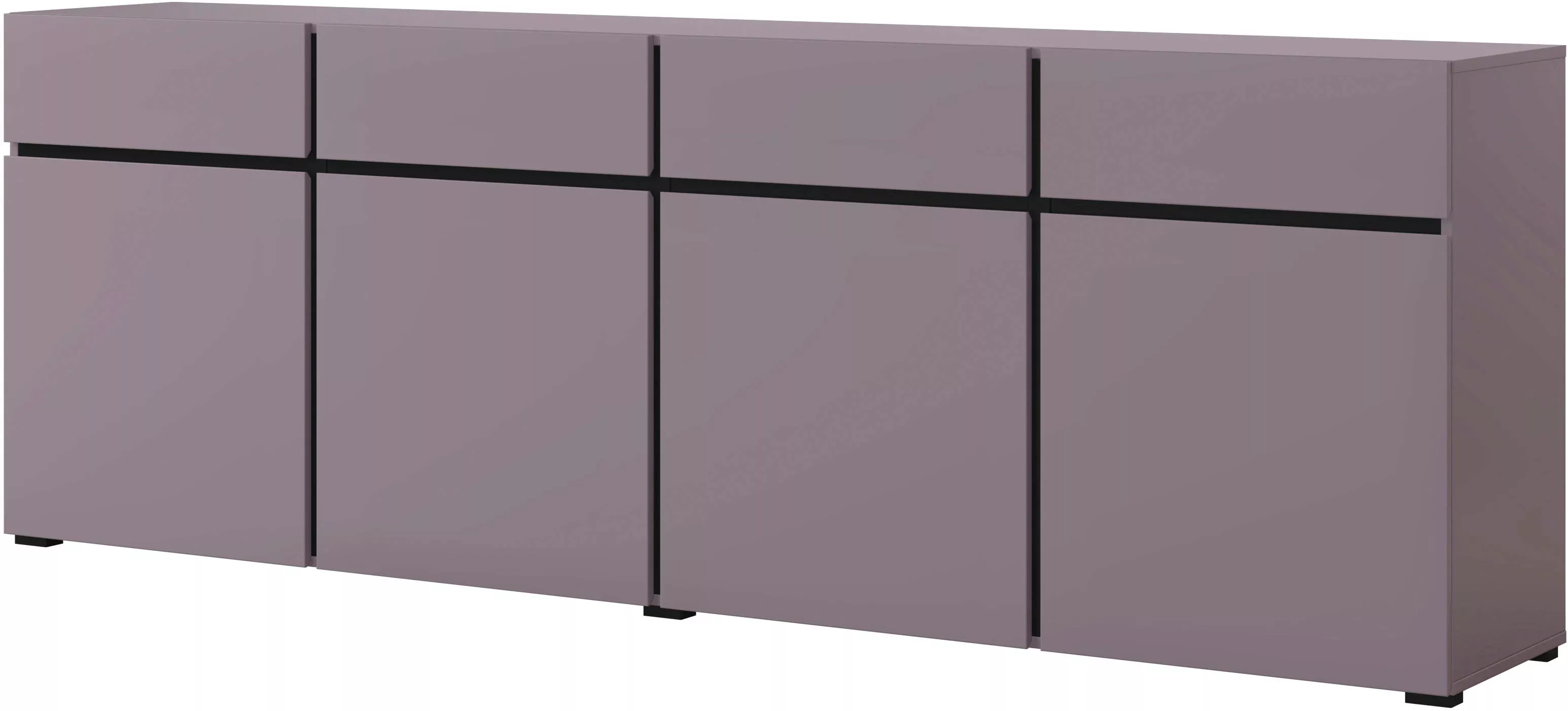 INOSIGN Sideboard »Cross,Breite 225 cm, moderne grifflose Kommode,4 Türen/4 günstig online kaufen