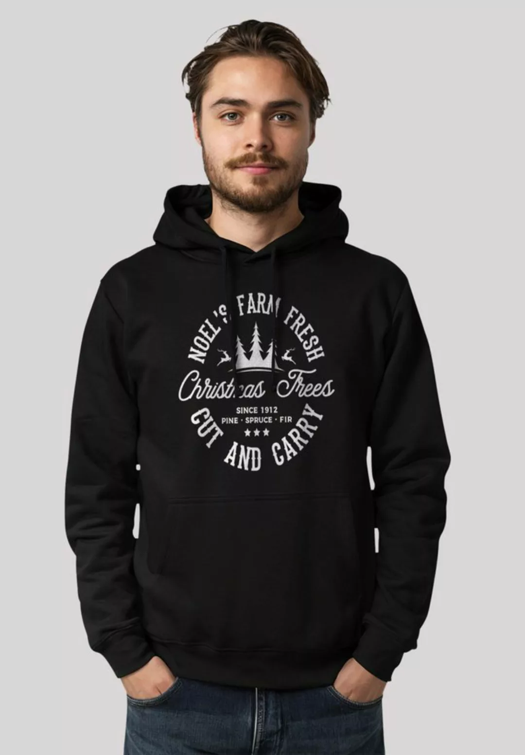 F4NT4STIC Kapuzenpullover Weihnachten Trees Farm Retro Sign Premium Qualitä günstig online kaufen