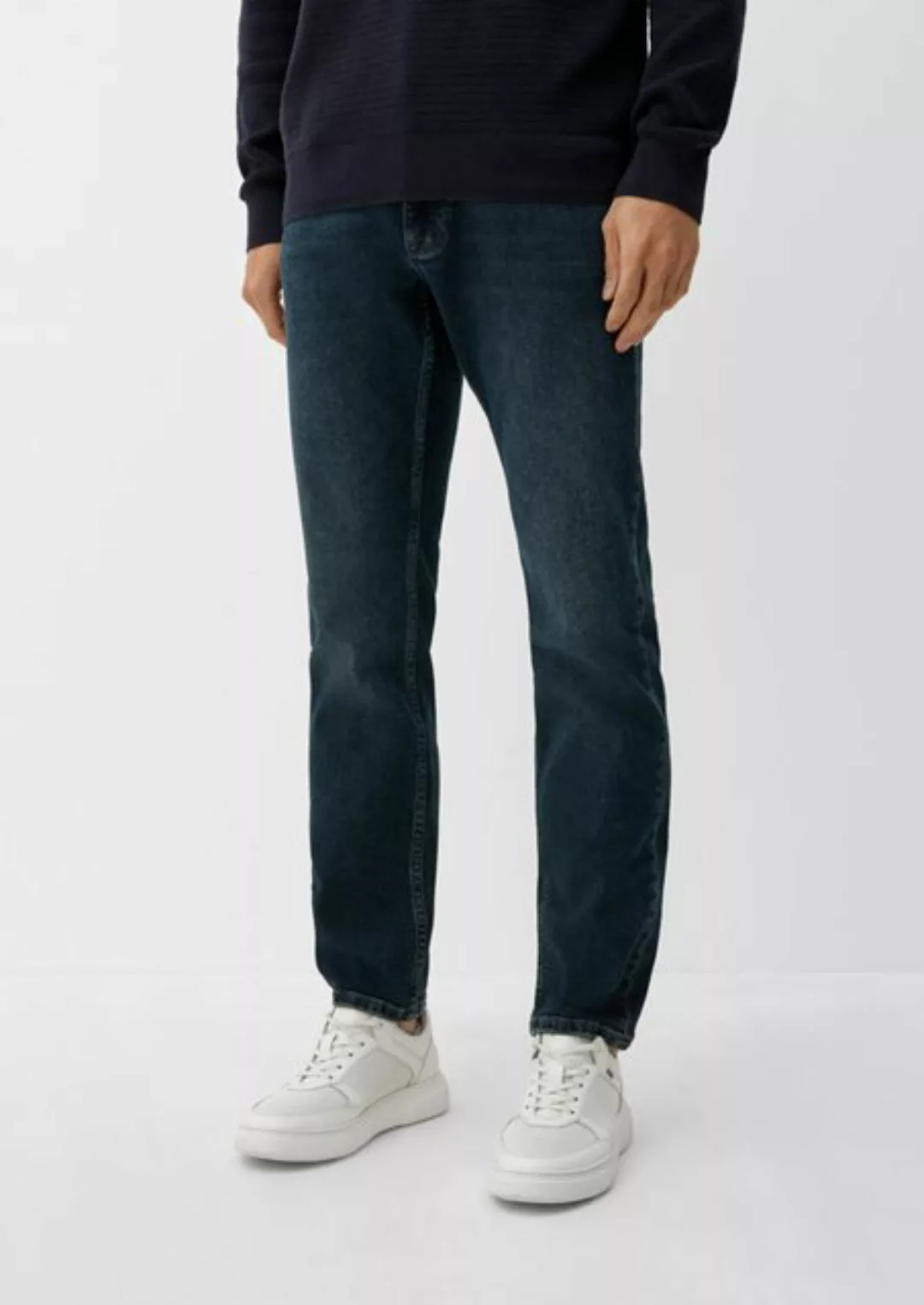 s.Oliver Stoffhose Jeans / Regular Fit / High Rise / Straight Leg Waschung günstig online kaufen