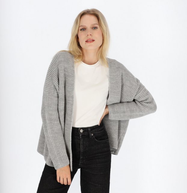 halsüberkopf Accessoires Strickjacke vorne offen aus hochwertigem Wollmix! günstig online kaufen