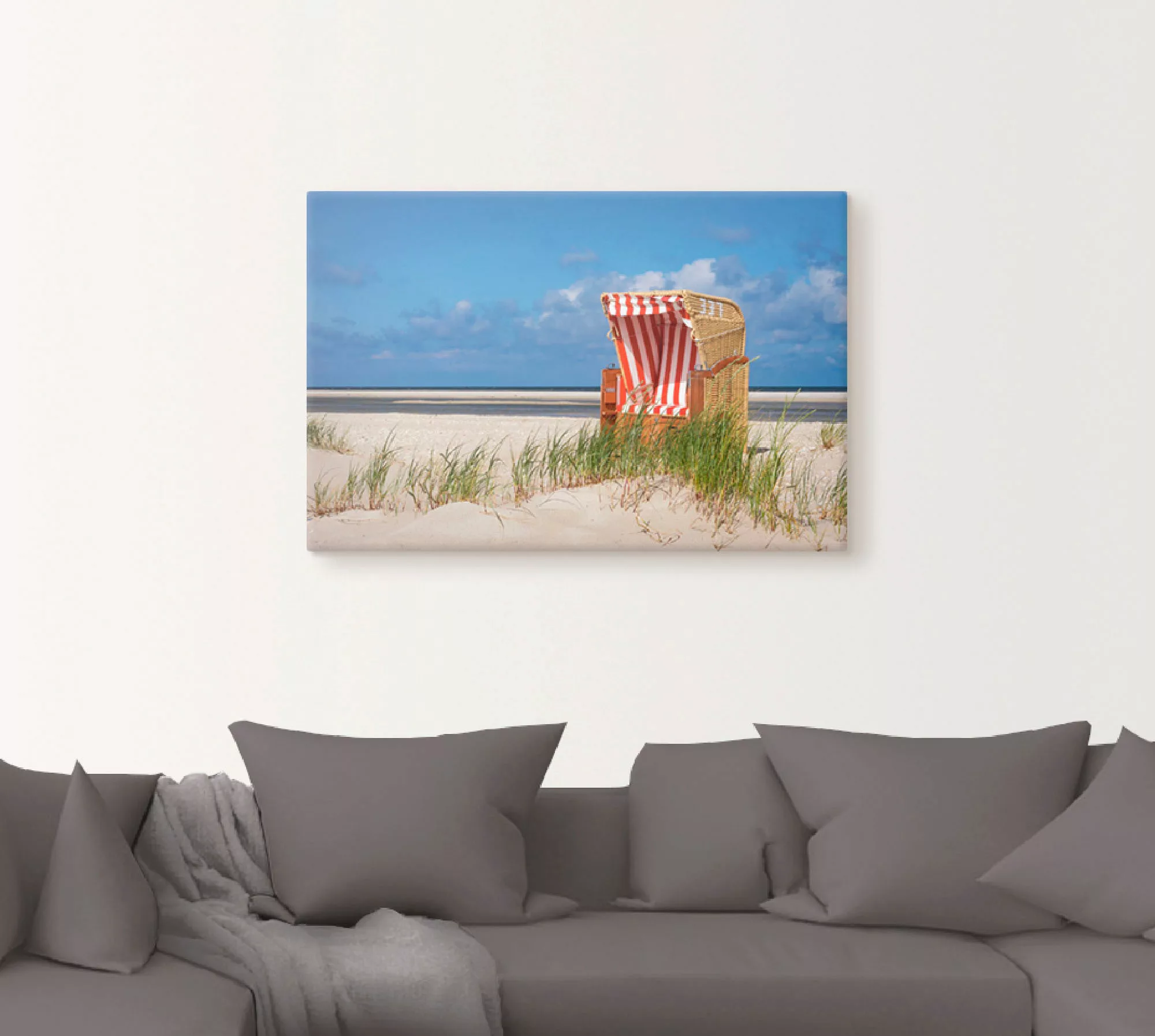 Artland Wandbild "Strandkorb 337", Strand, (1 St.), als Leinwandbild, Wanda günstig online kaufen