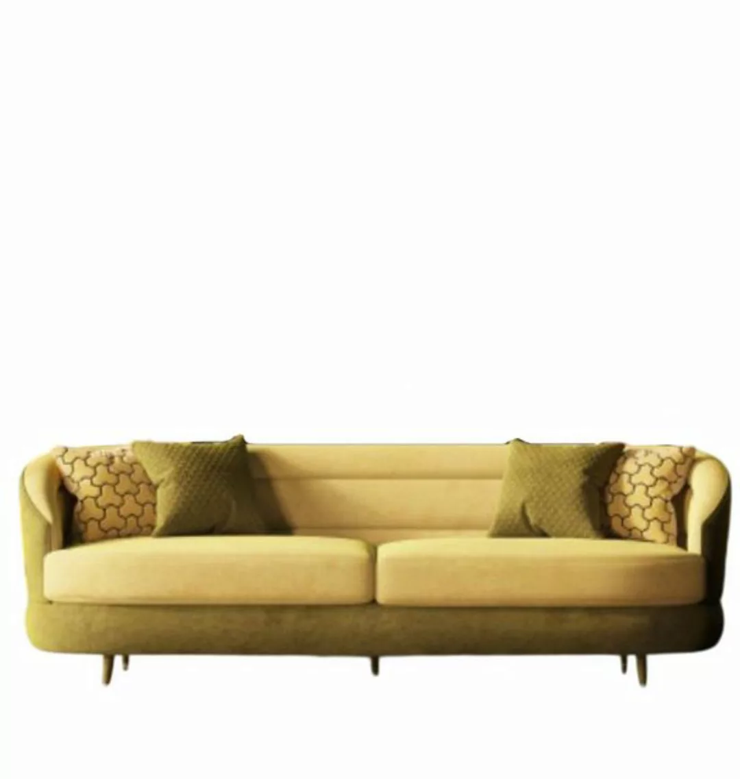 Xlmoebel Sofa Design Couch Lounge Sofas Samt 3 Sitzer Sofa Wohnlandschaft g günstig online kaufen