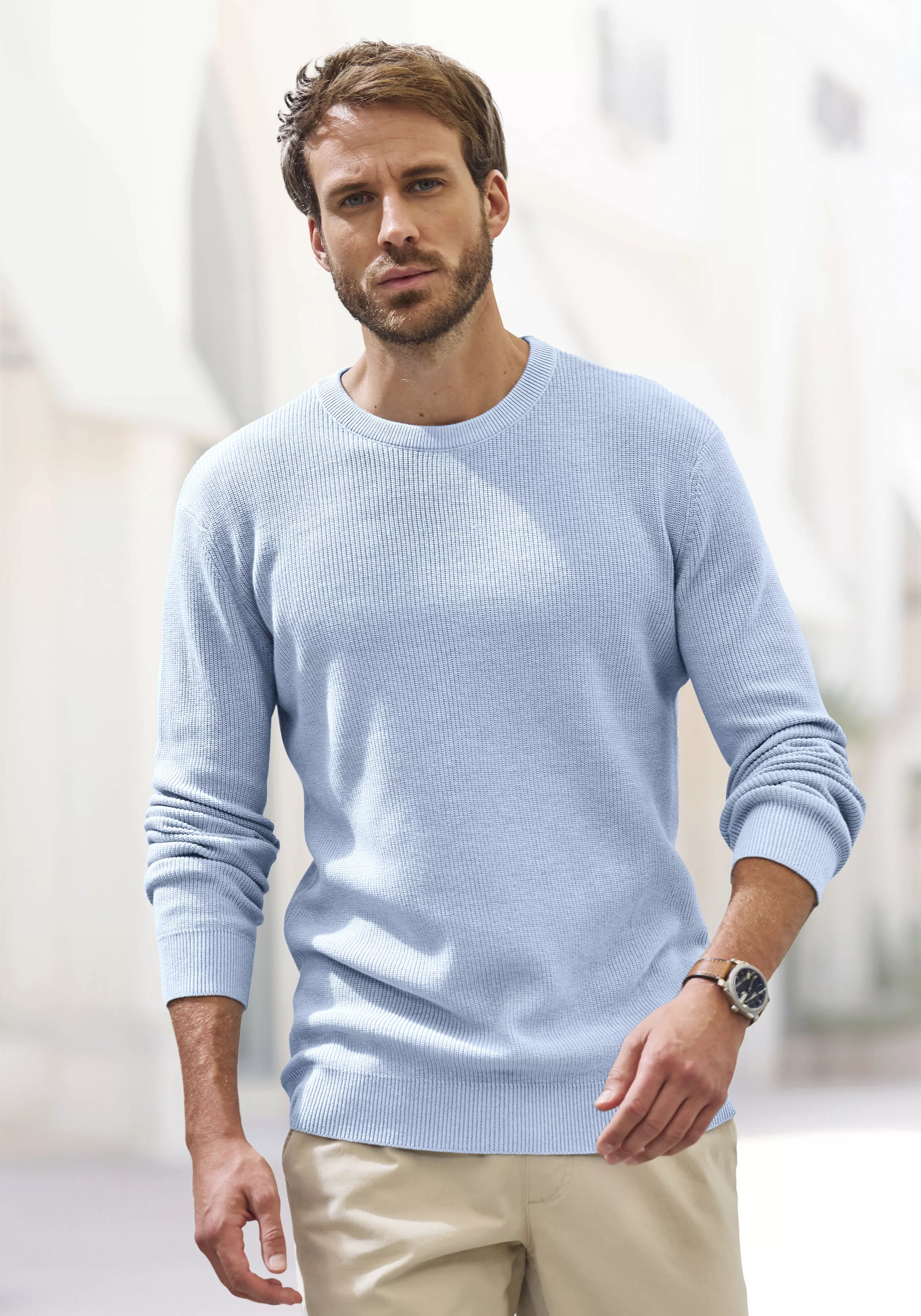 John Devin Strickpullover, in modischen Farben aus Baumwollmischung günstig online kaufen