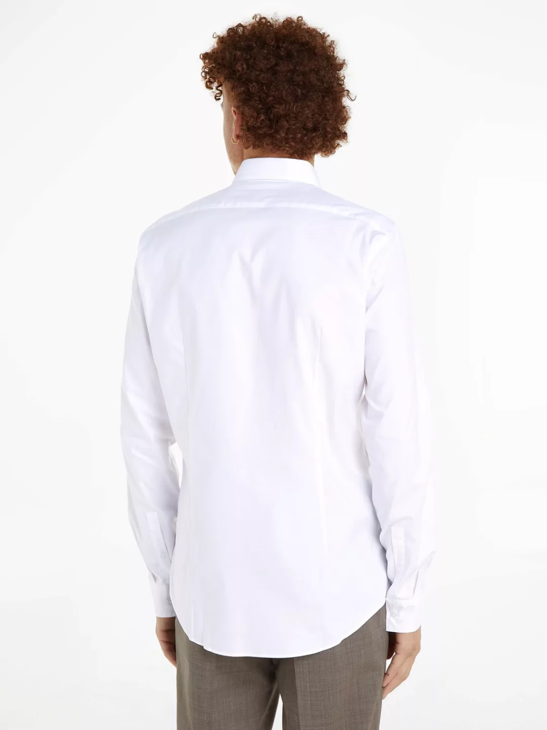 Calvin Klein Langarmhemd OXFORD SOLID SLIM SHIRT mit Logoprägung günstig online kaufen