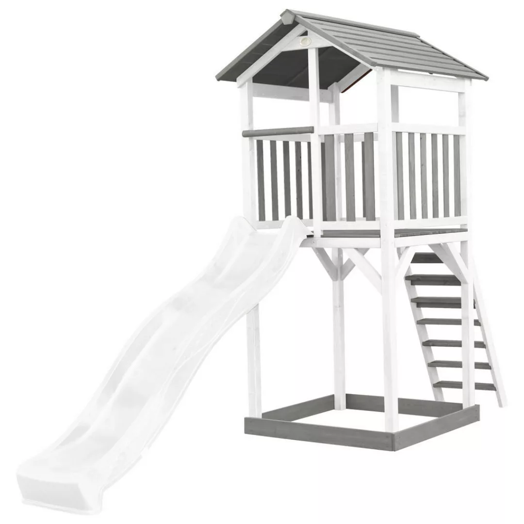 Axi Beach Tower Spielturm mit Weißer Rutsche 349 x 111 x 242 cm günstig online kaufen