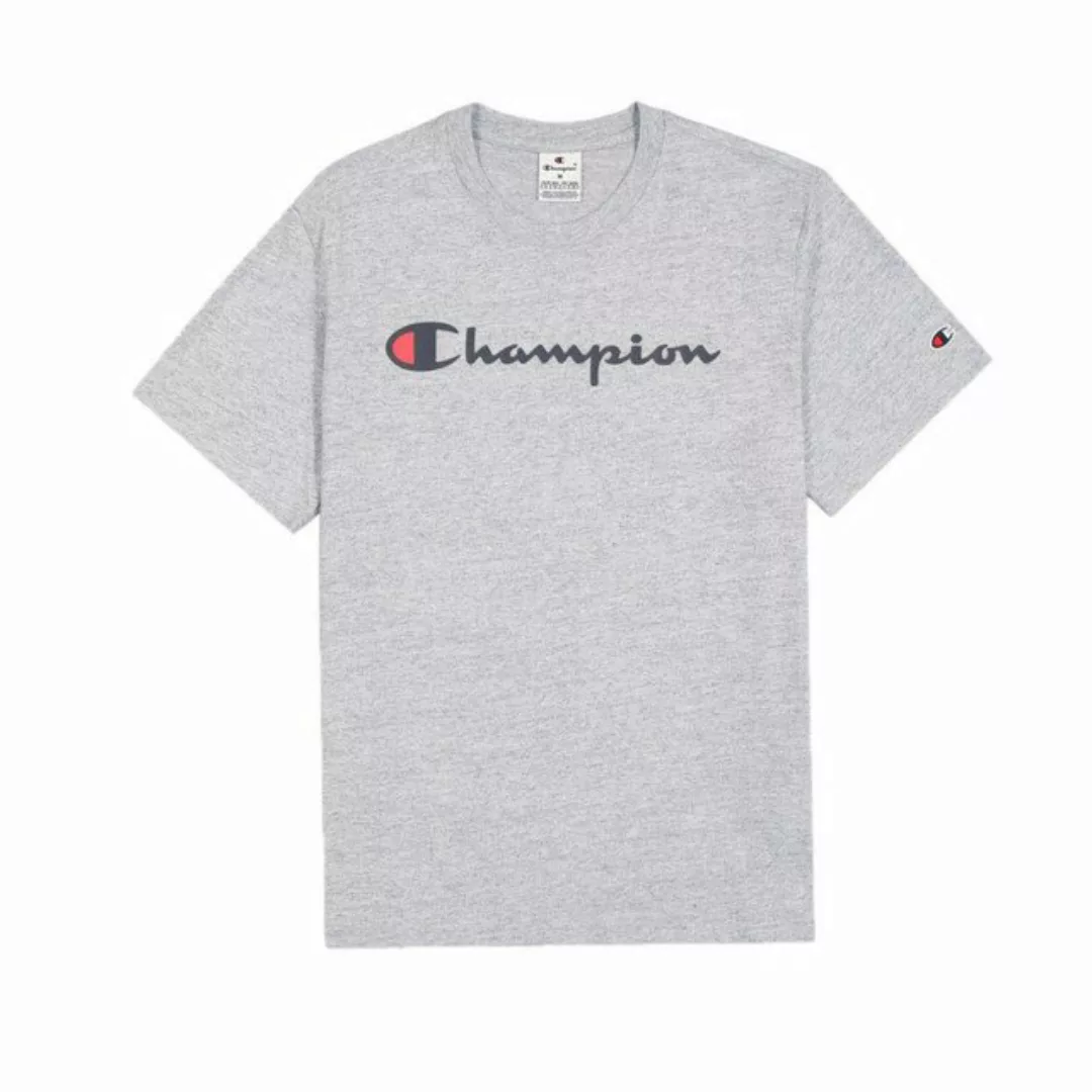 Champion Kurzarmshirt Herren Baumwoll-T-Shirt mit großem Logo - Laubgrün günstig online kaufen