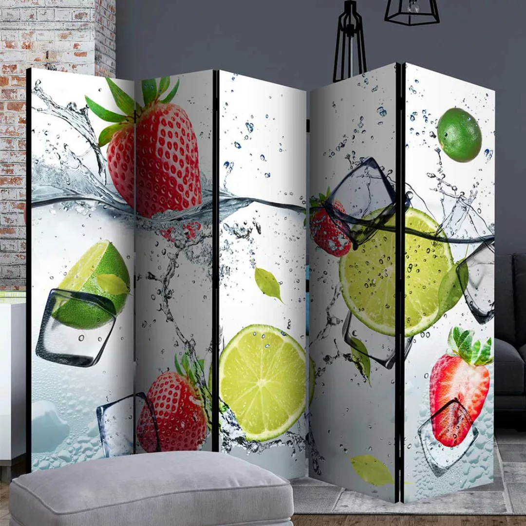 Paravent Stellwand in Bunt Obst Motiv günstig online kaufen