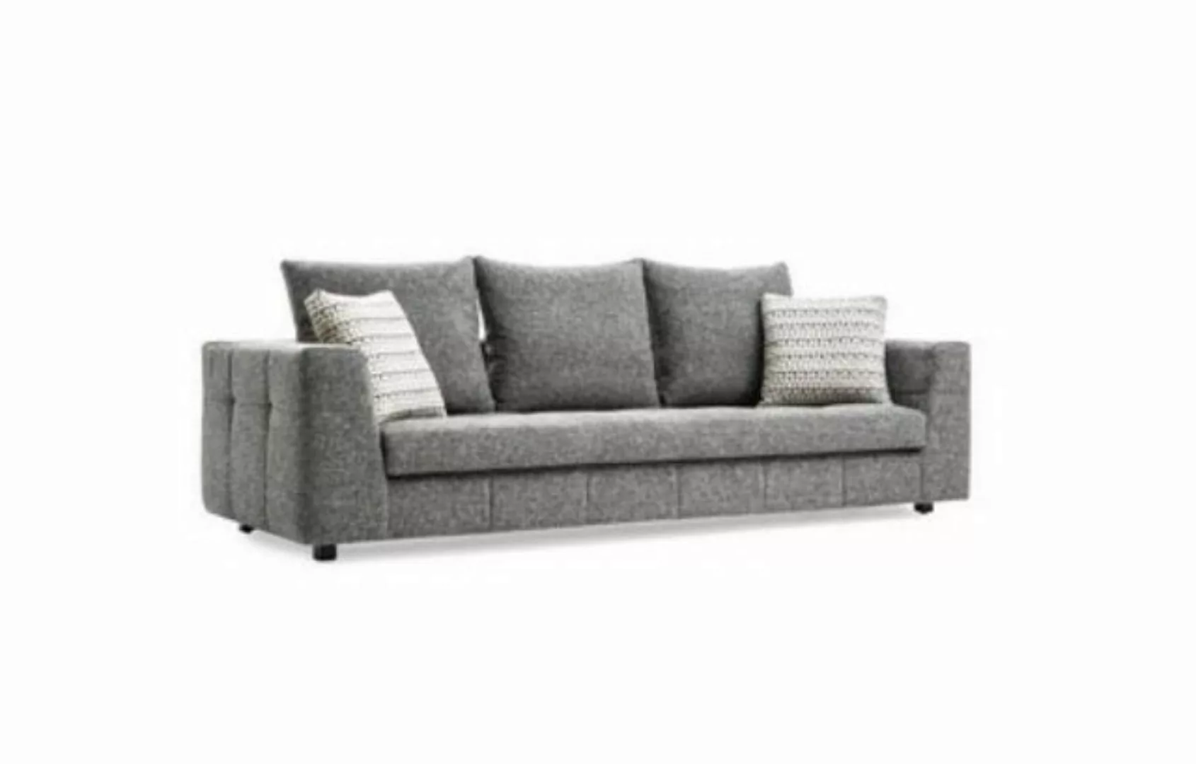 JVmoebel 4-Sitzer Sofa 4 Sitz Wohnzimmer Modernes Design grau Sofas Polster günstig online kaufen